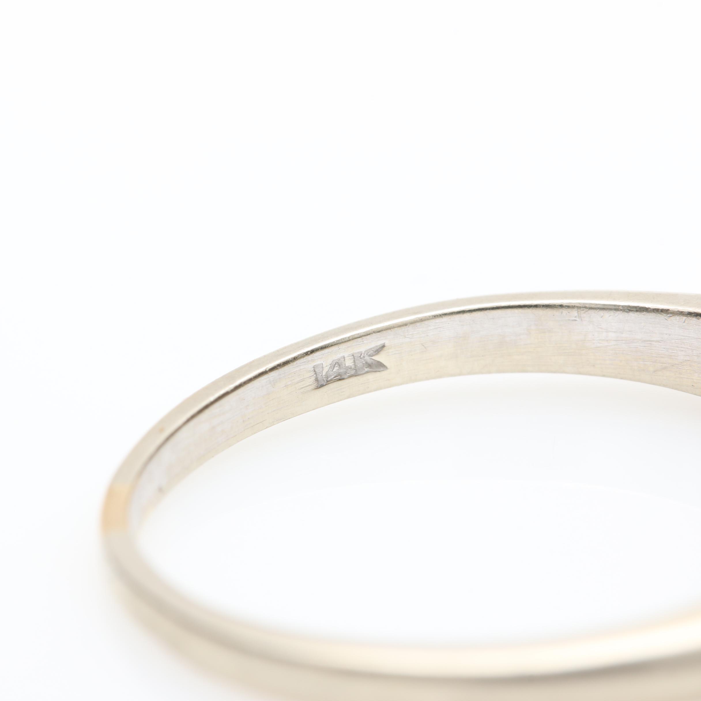 14K White Gold Diamond Ring