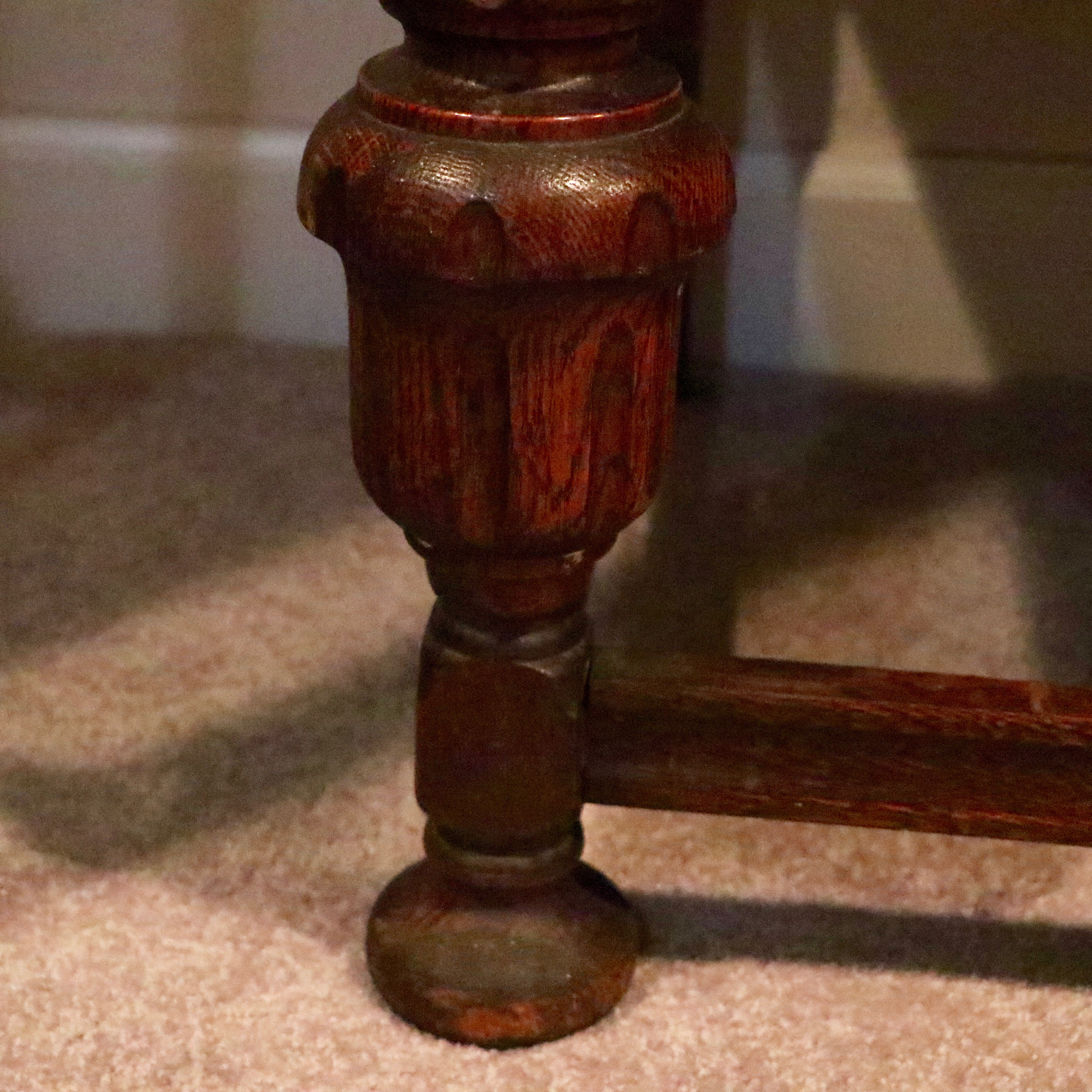 Antique Jacobean Revival Oak Sideboard