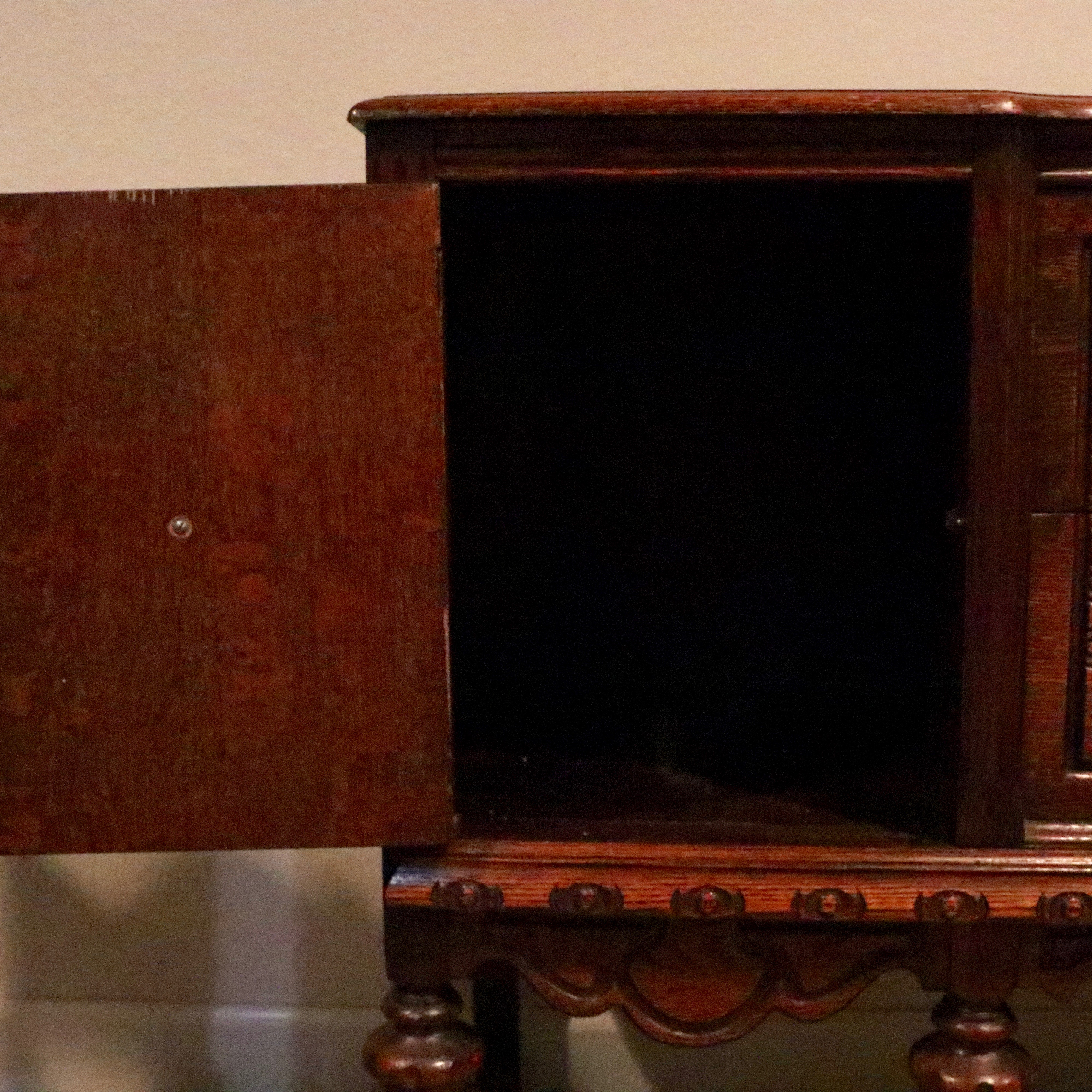 Antique Jacobean Revival Oak Sideboard