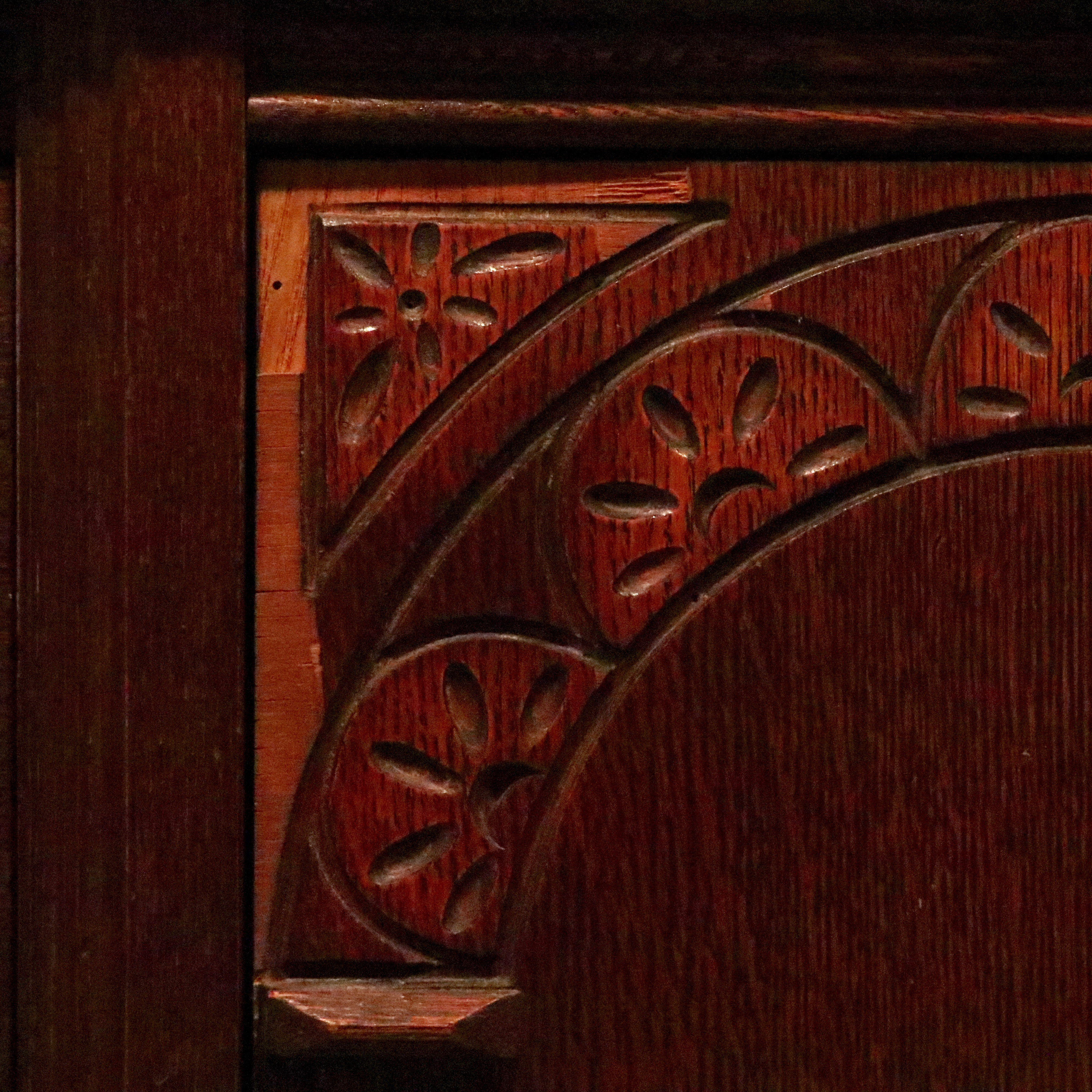 Antique Jacobean Revival Oak Sideboard