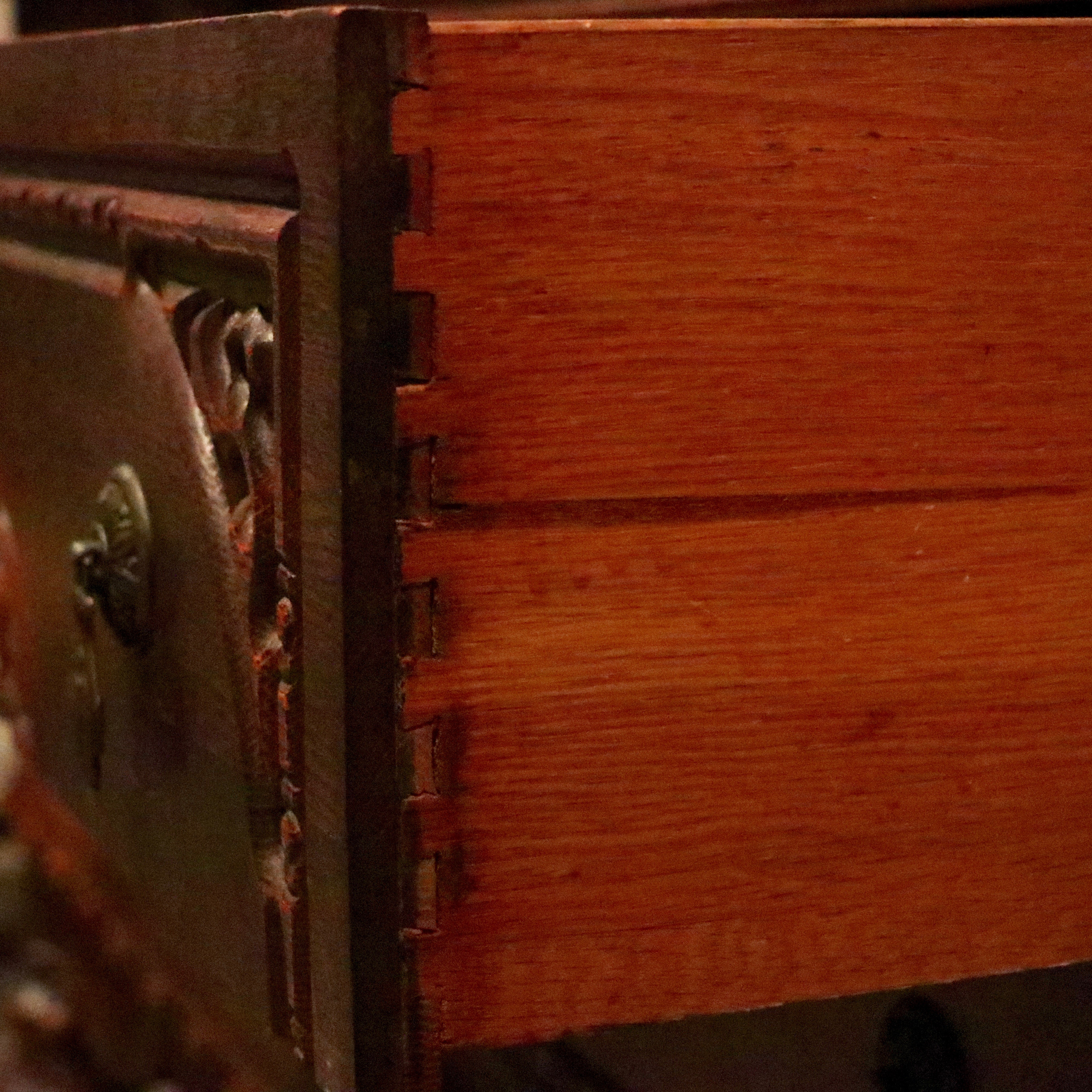 Antique Jacobean Revival Oak Sideboard