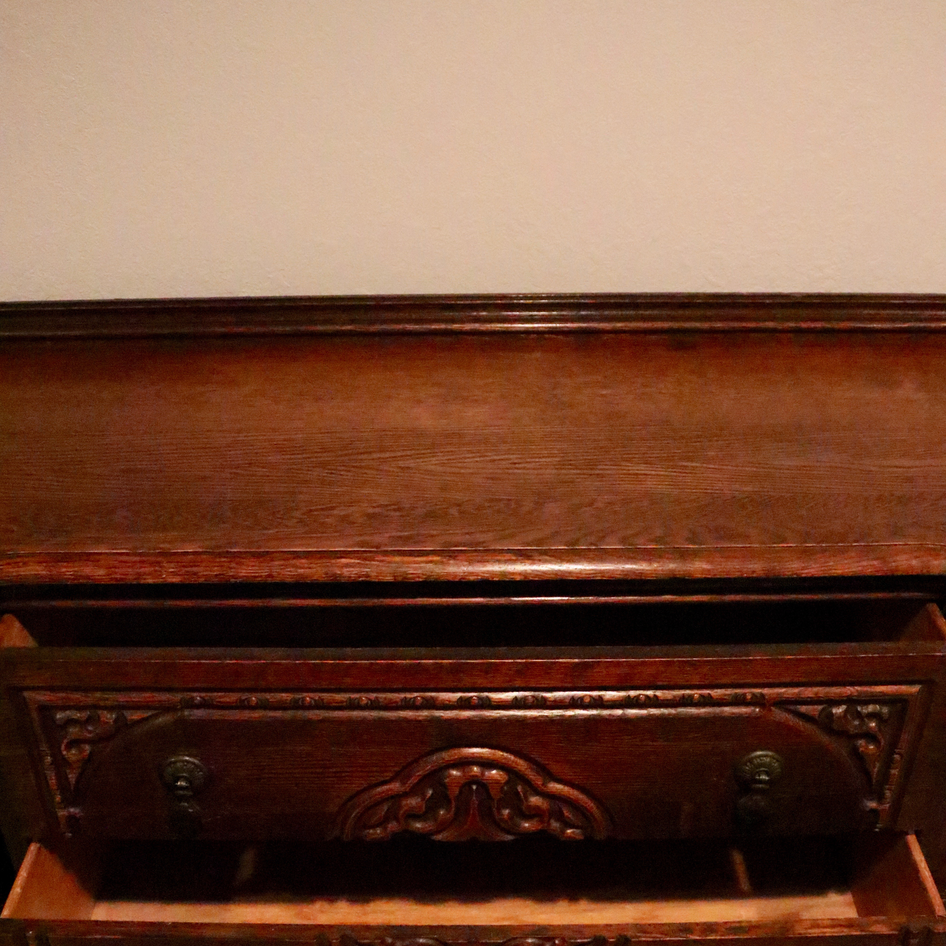 Antique Jacobean Revival Oak Sideboard