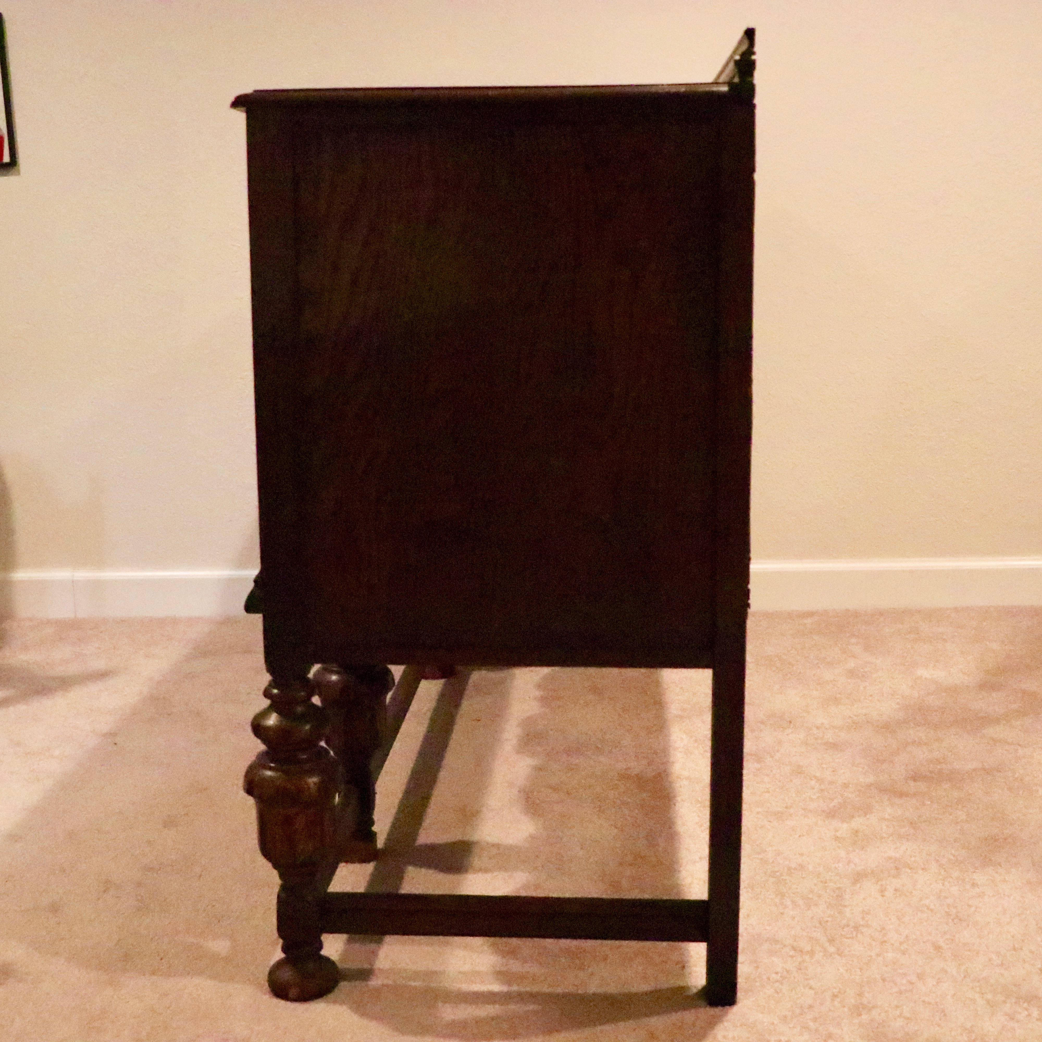Antique Jacobean Revival Oak Sideboard
