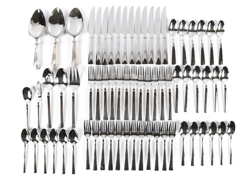Reed & Barton Stainless Steel Flatware For Twelve