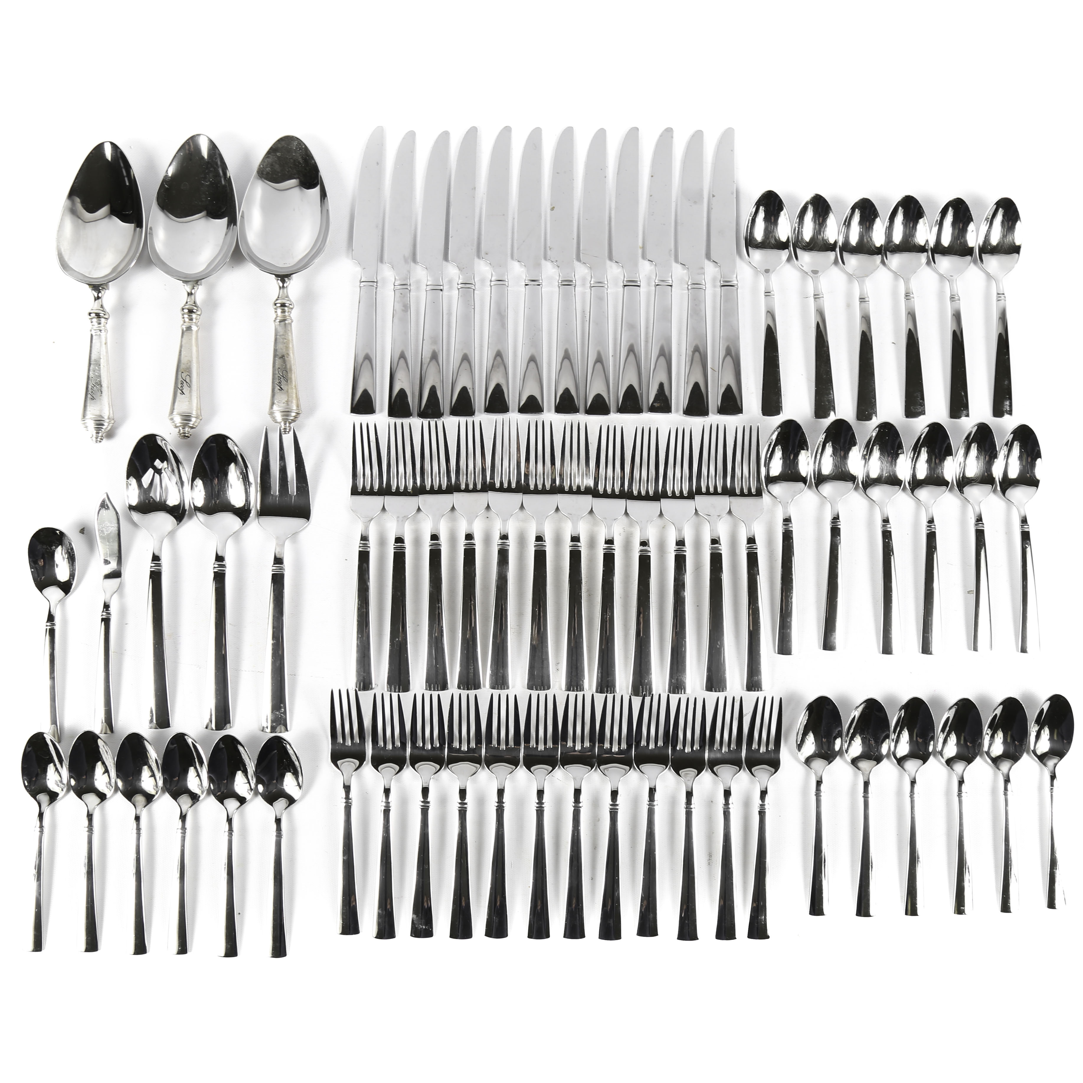 Reed & Barton Stainless Steel Flatware For Twelve