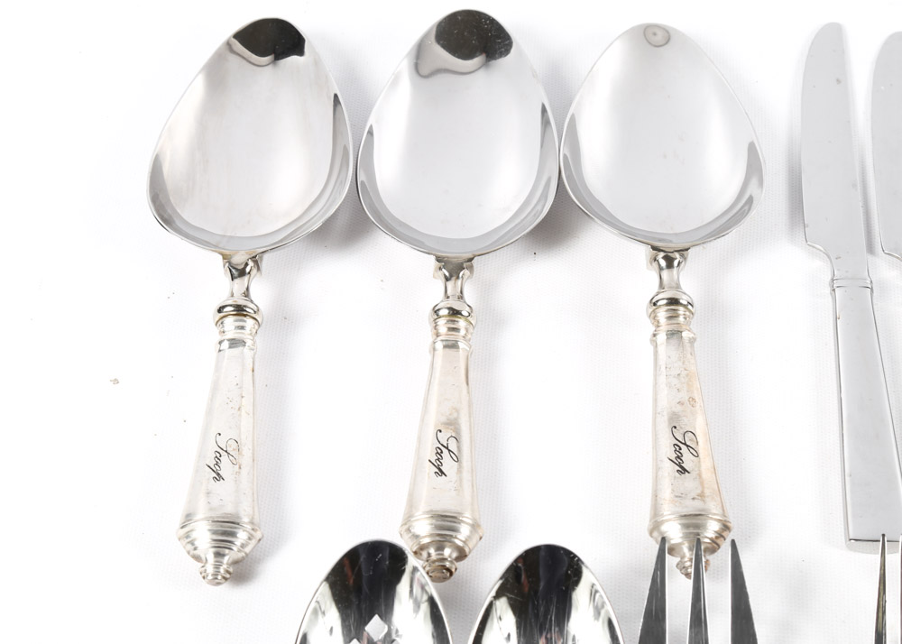 Reed & Barton Stainless Steel Flatware For Twelve
