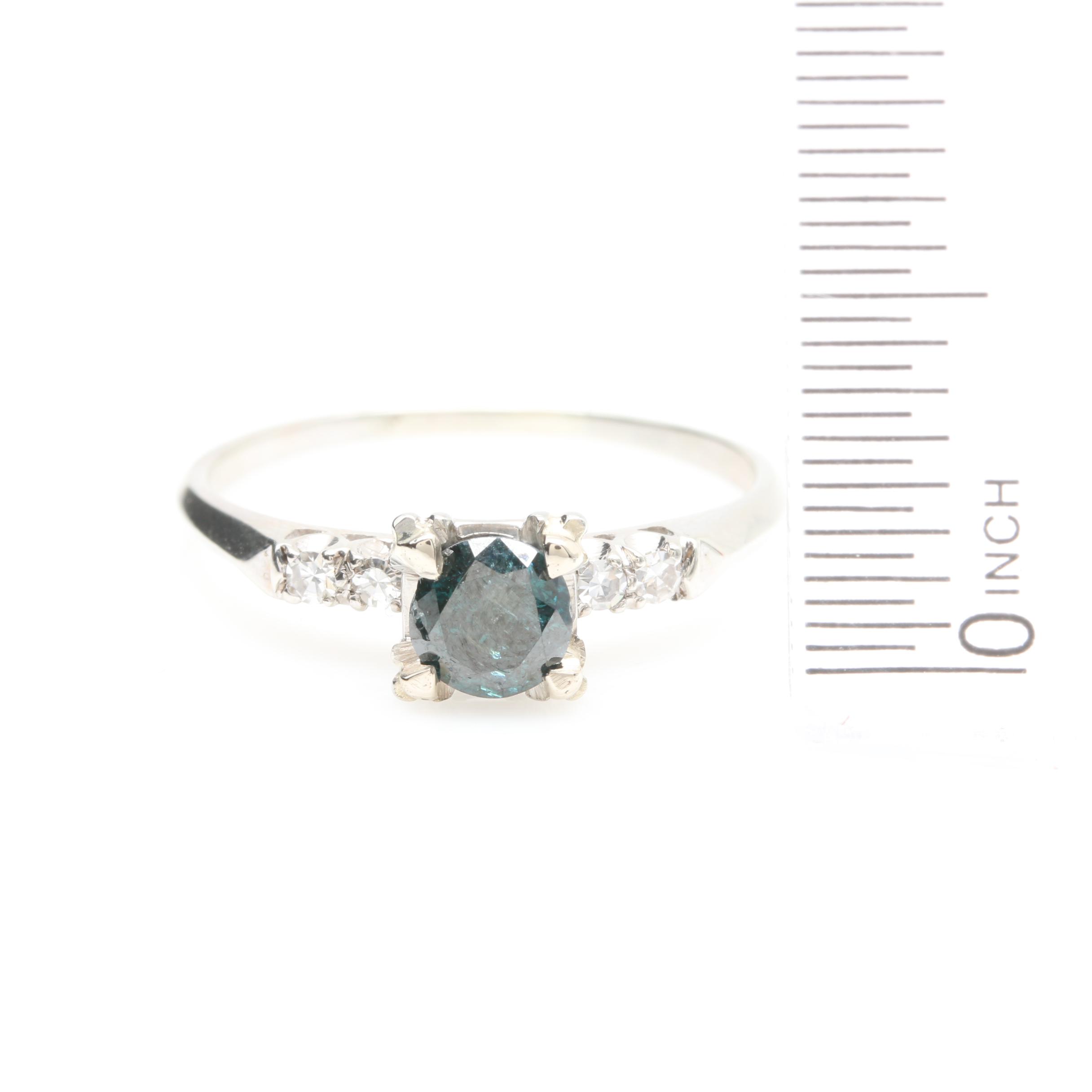 14K White Gold Diamond Ring