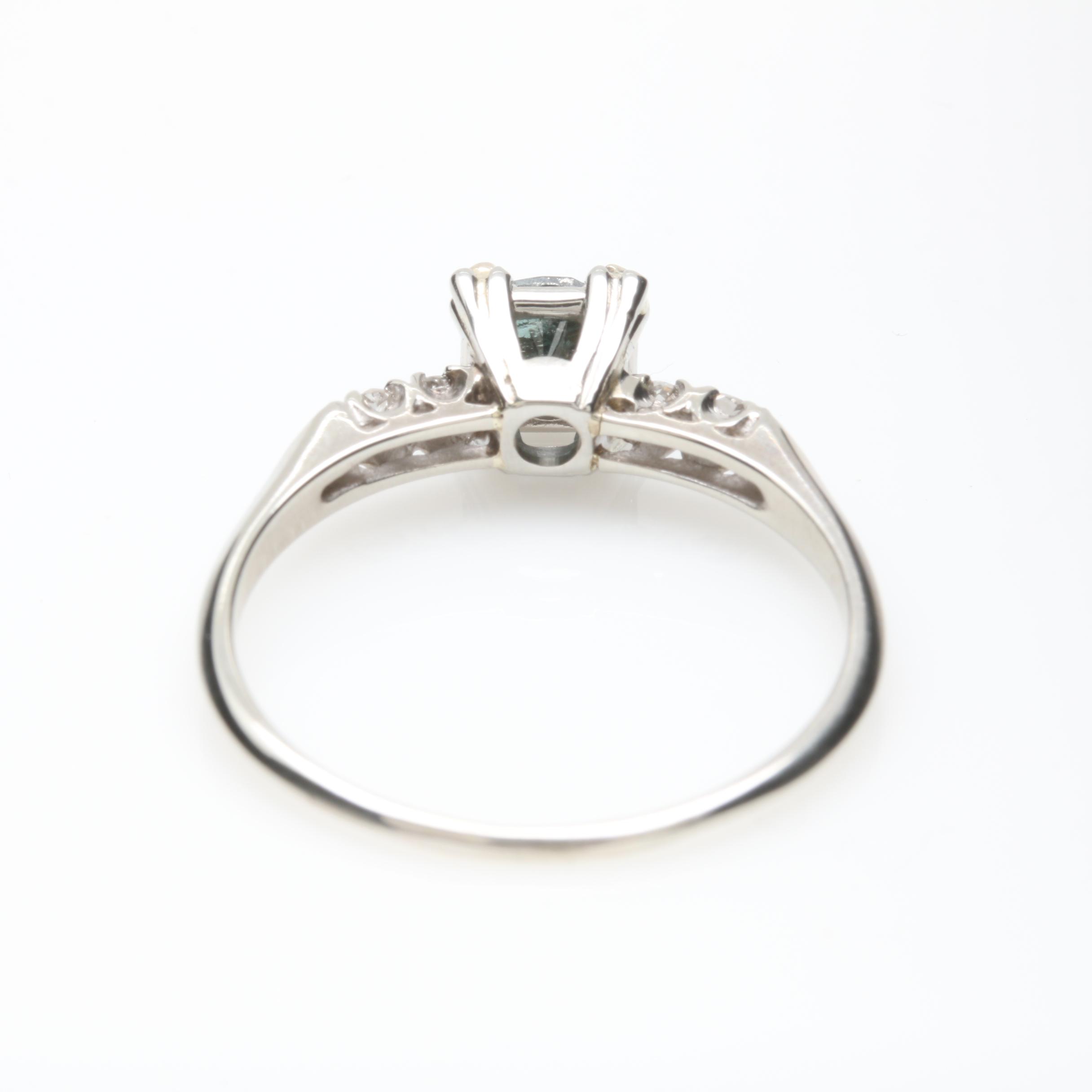 14K White Gold Diamond Ring