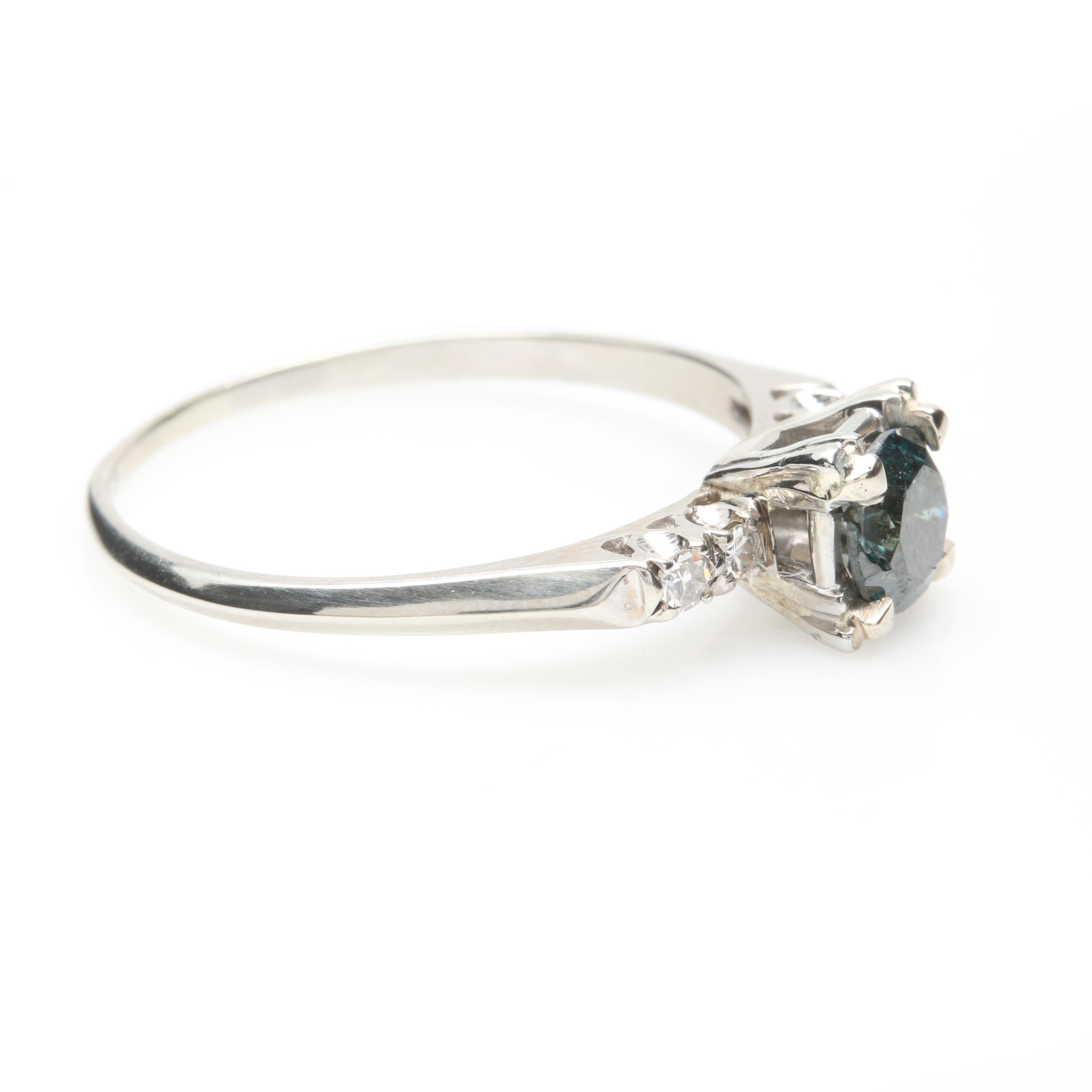 14K White Gold Diamond Ring