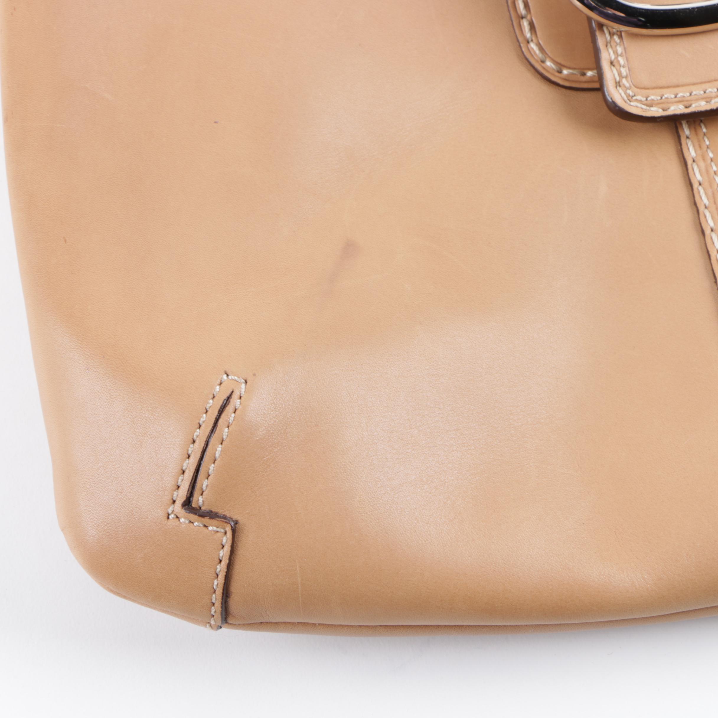 Coach Soho Bleecker Tan Leather Buckle Flap Duffle Crossbody Messenger Bag