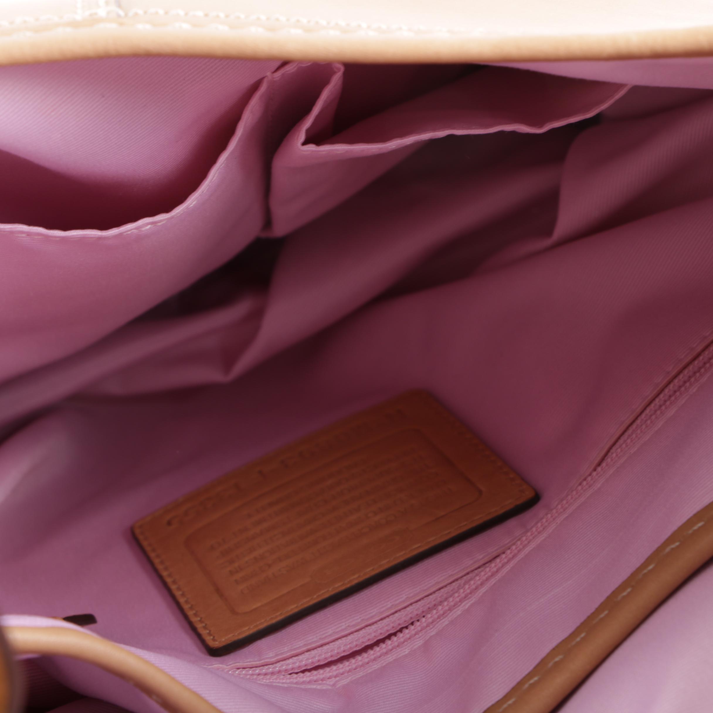 Coach Soho Bleecker Tan Leather Buckle Flap Duffle Crossbody Messenger Bag