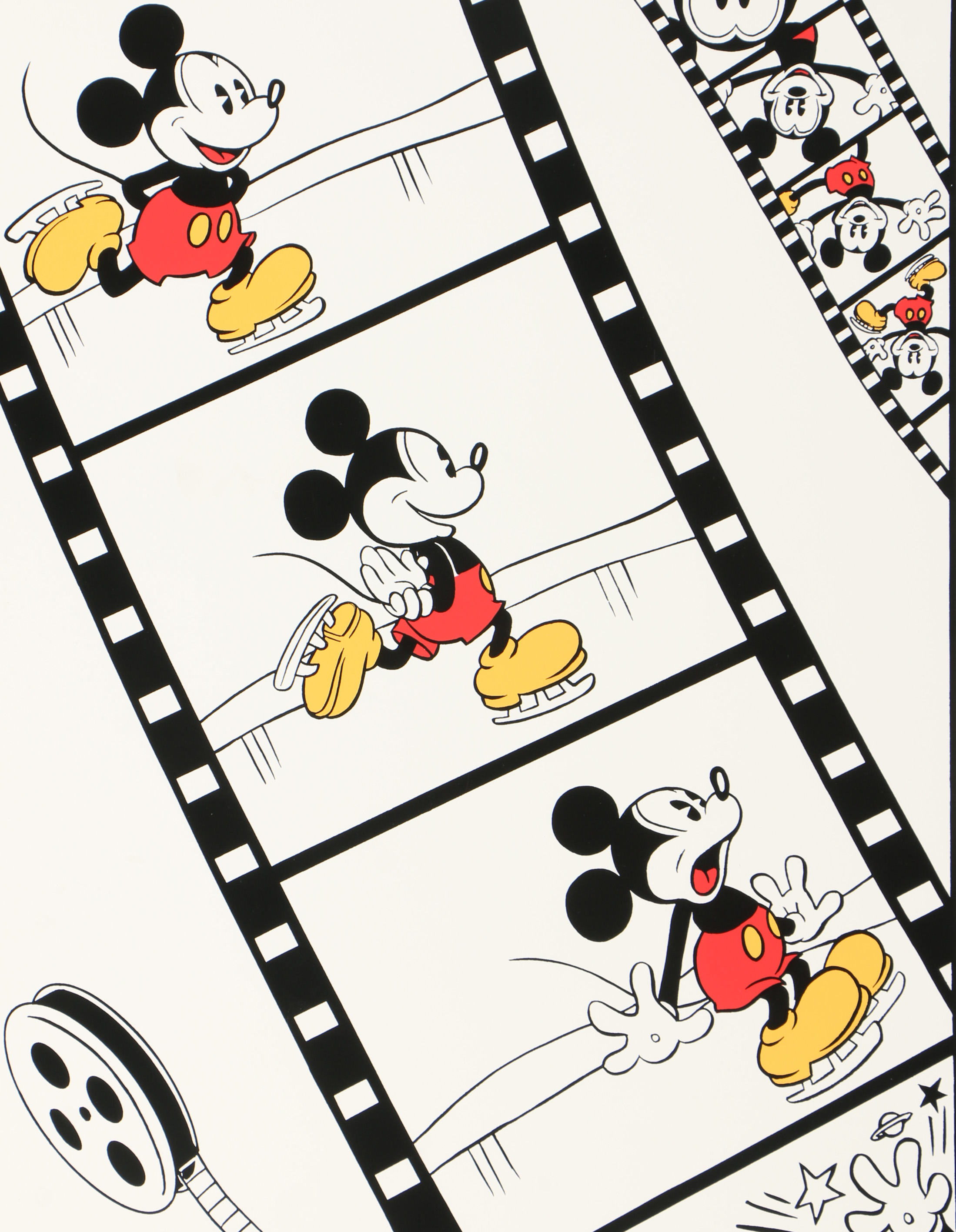 Sowa and Reiser Serigraph of Mickey Mouse on Ice Skates