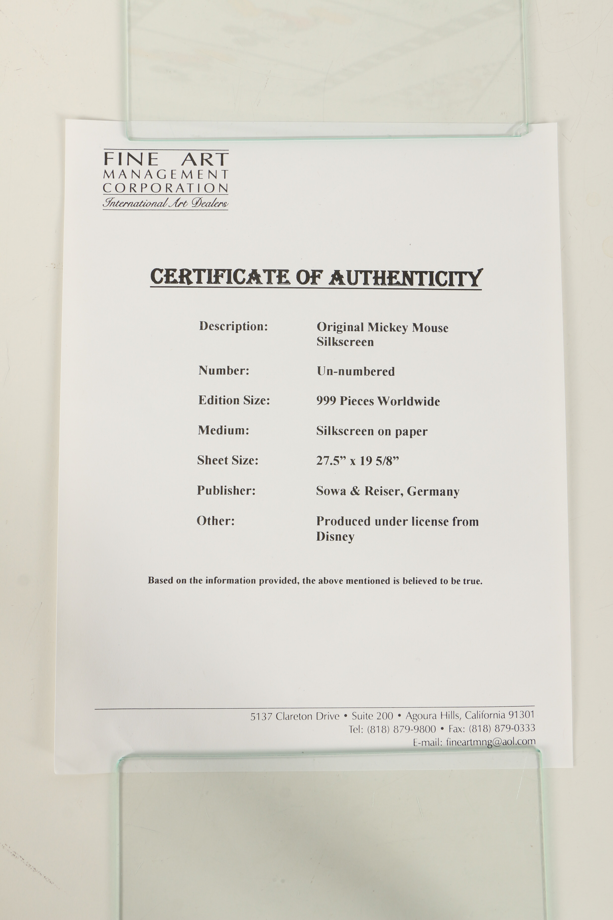 Sowa and Reiser Serigraph of Mickey Mouse on Ice Skates