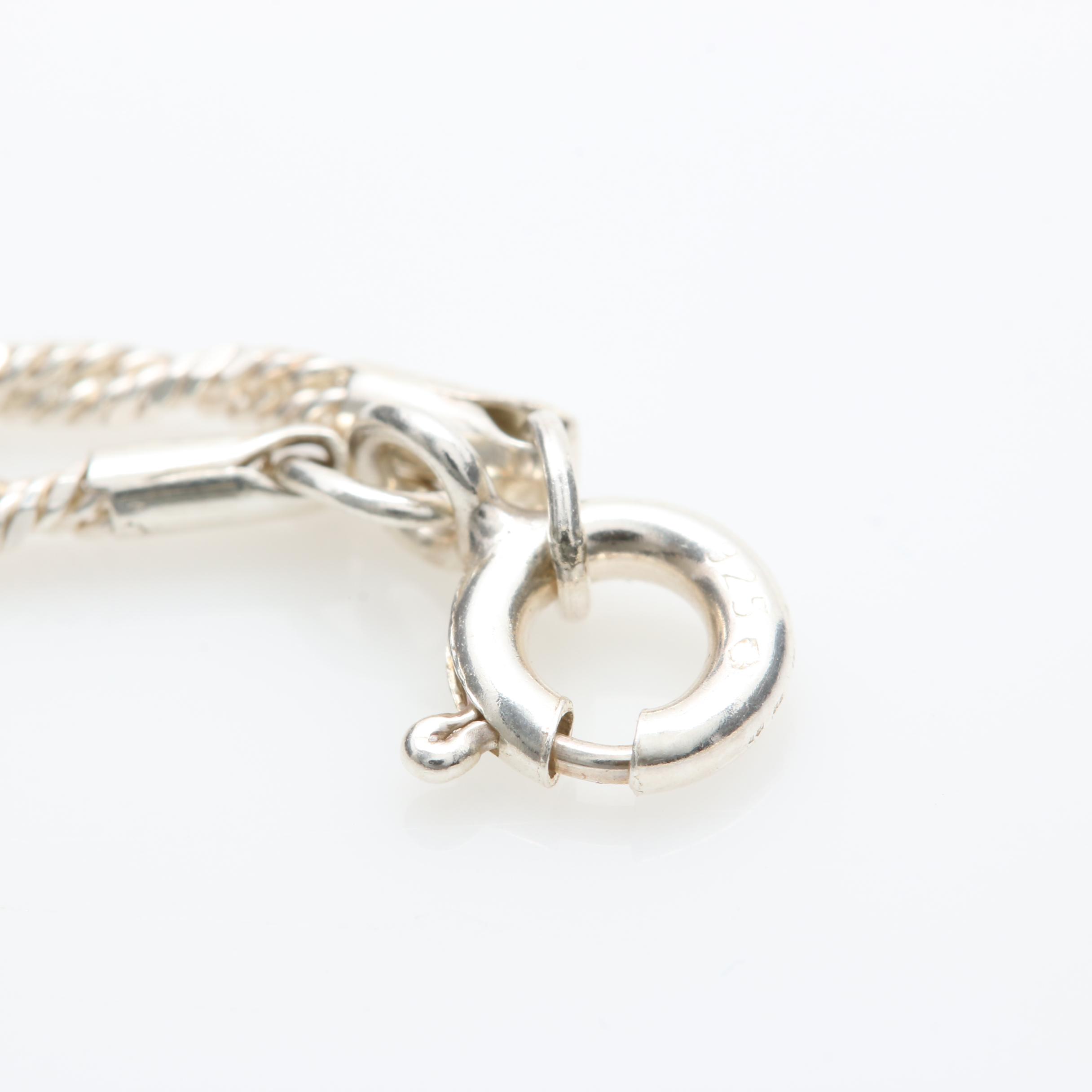 Sterling Silver Diamond Pendant Necklace