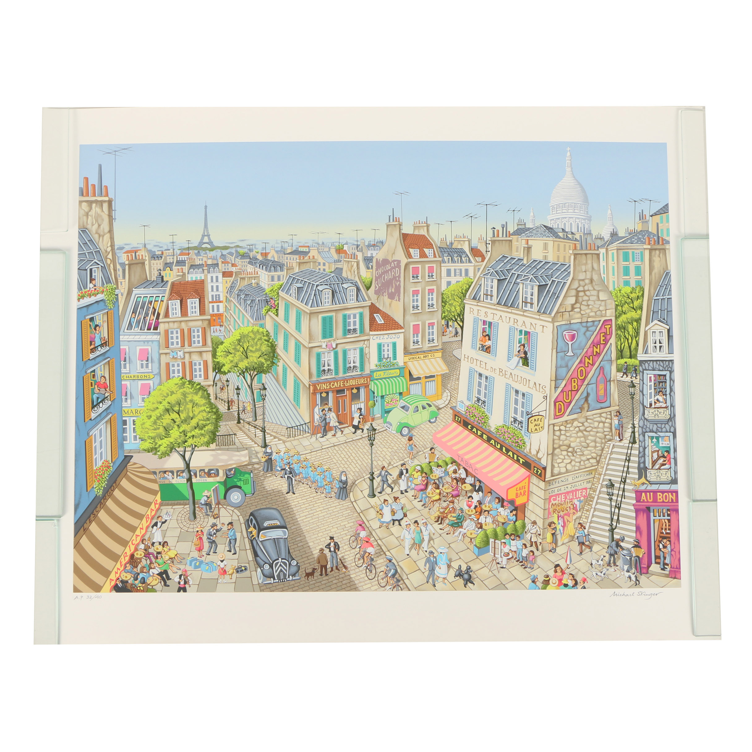 Michael Stringer 1996 Serigraph "La Vie Parisienne"