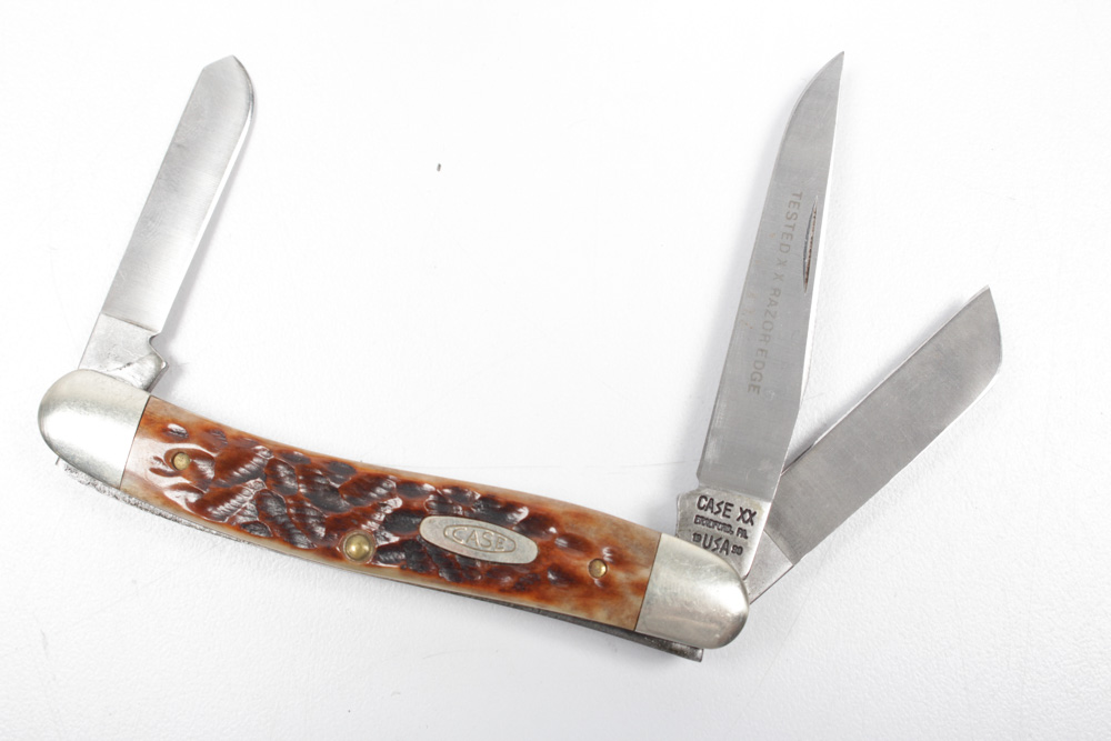 Vintage Case Pocket Knives, Kitchen Knife and Compass