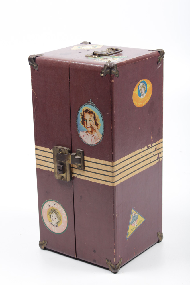 Vintage Shirley Temple Doll, Clothes and Trunk