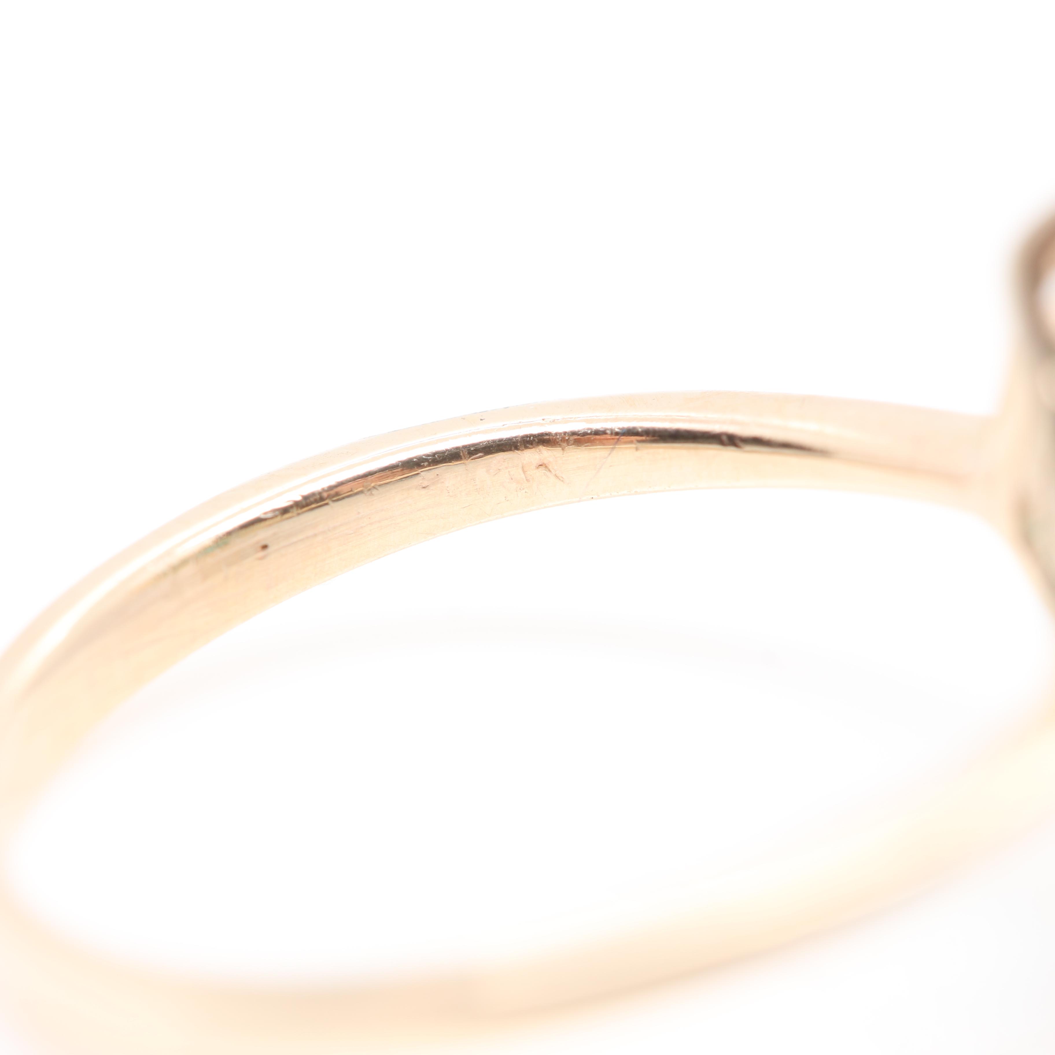 14K Yellow Gold Emerald Ring