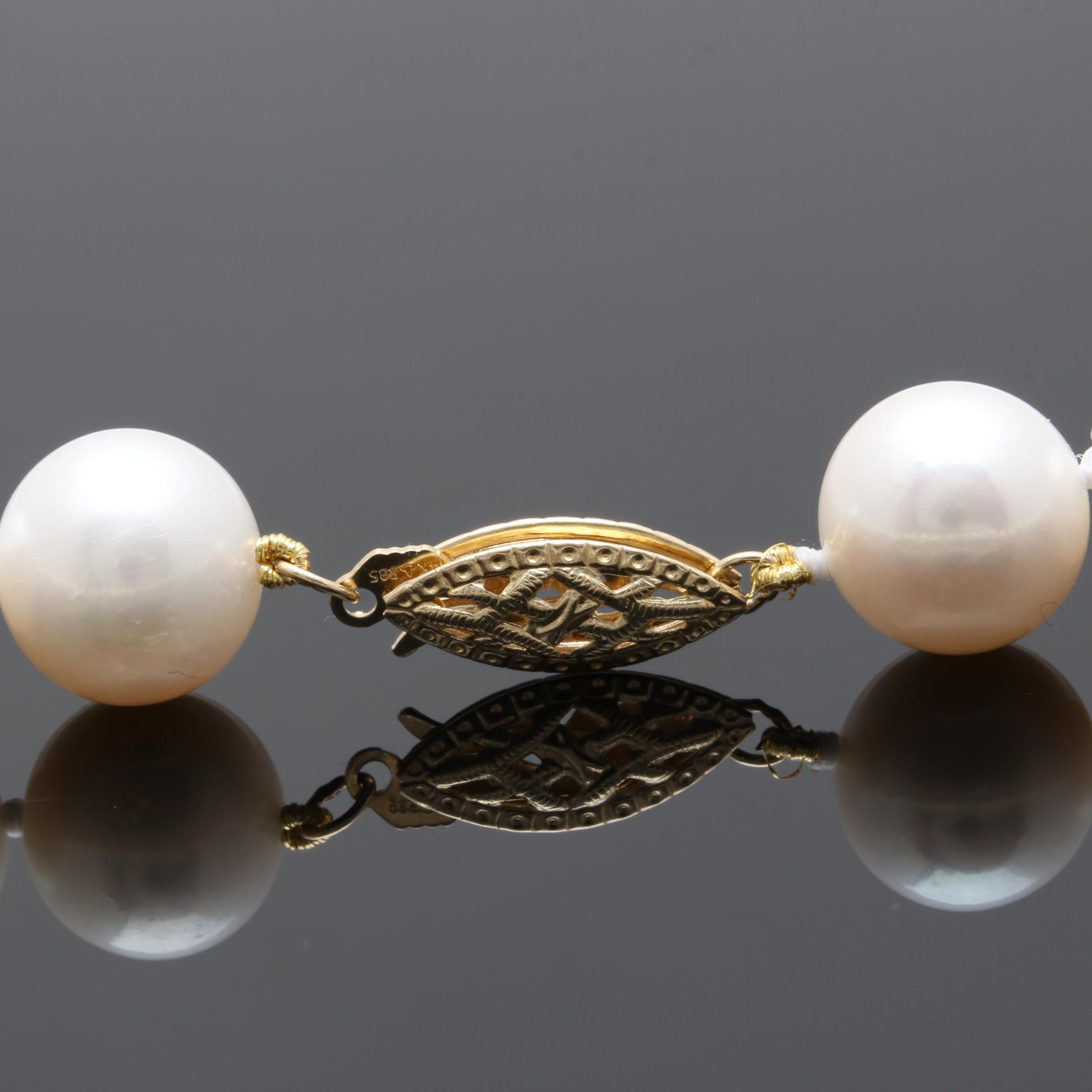 14K Yellow gold Cultured Freshwater Pearl Necklace