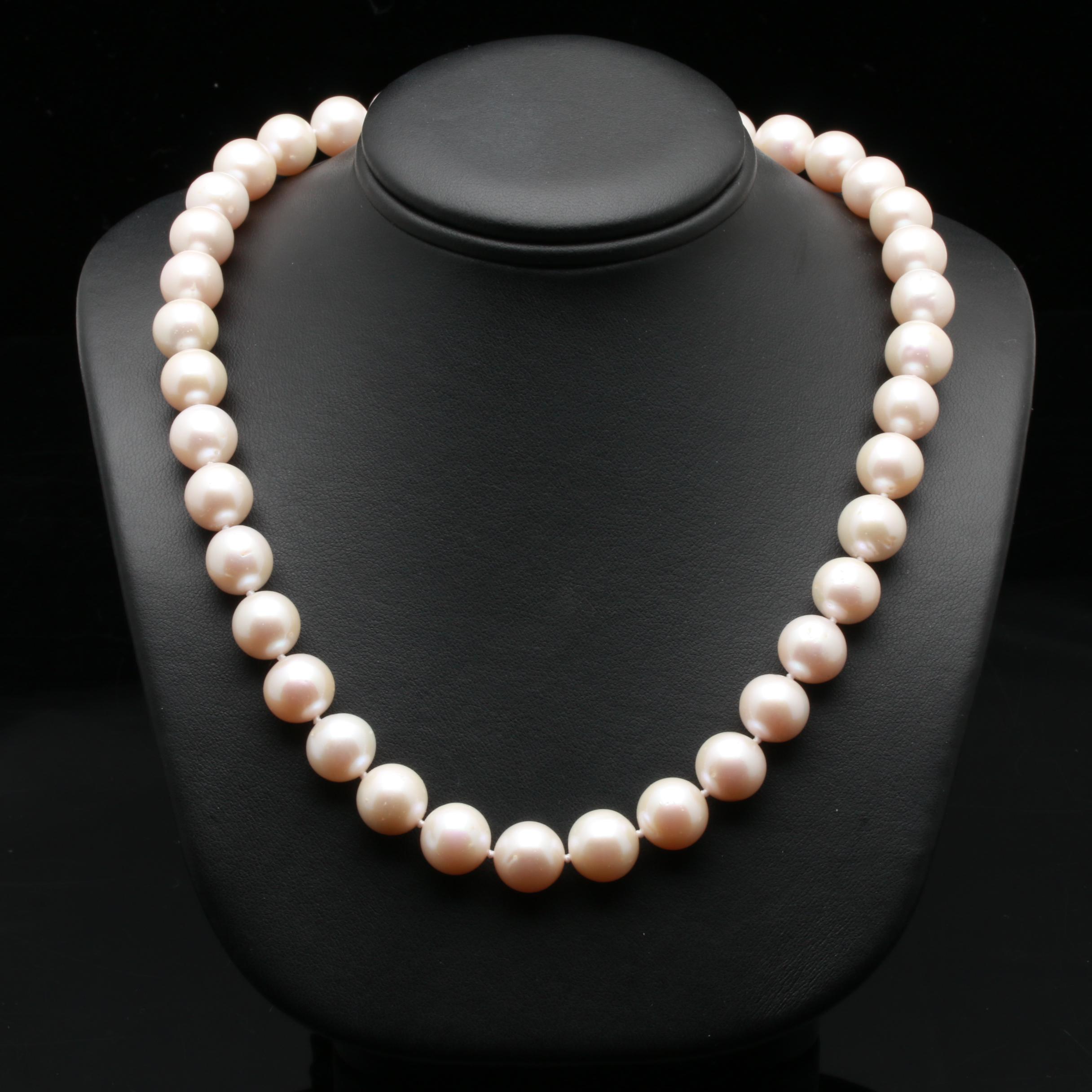 14K Yellow Gold Cultured Pearl Necklace