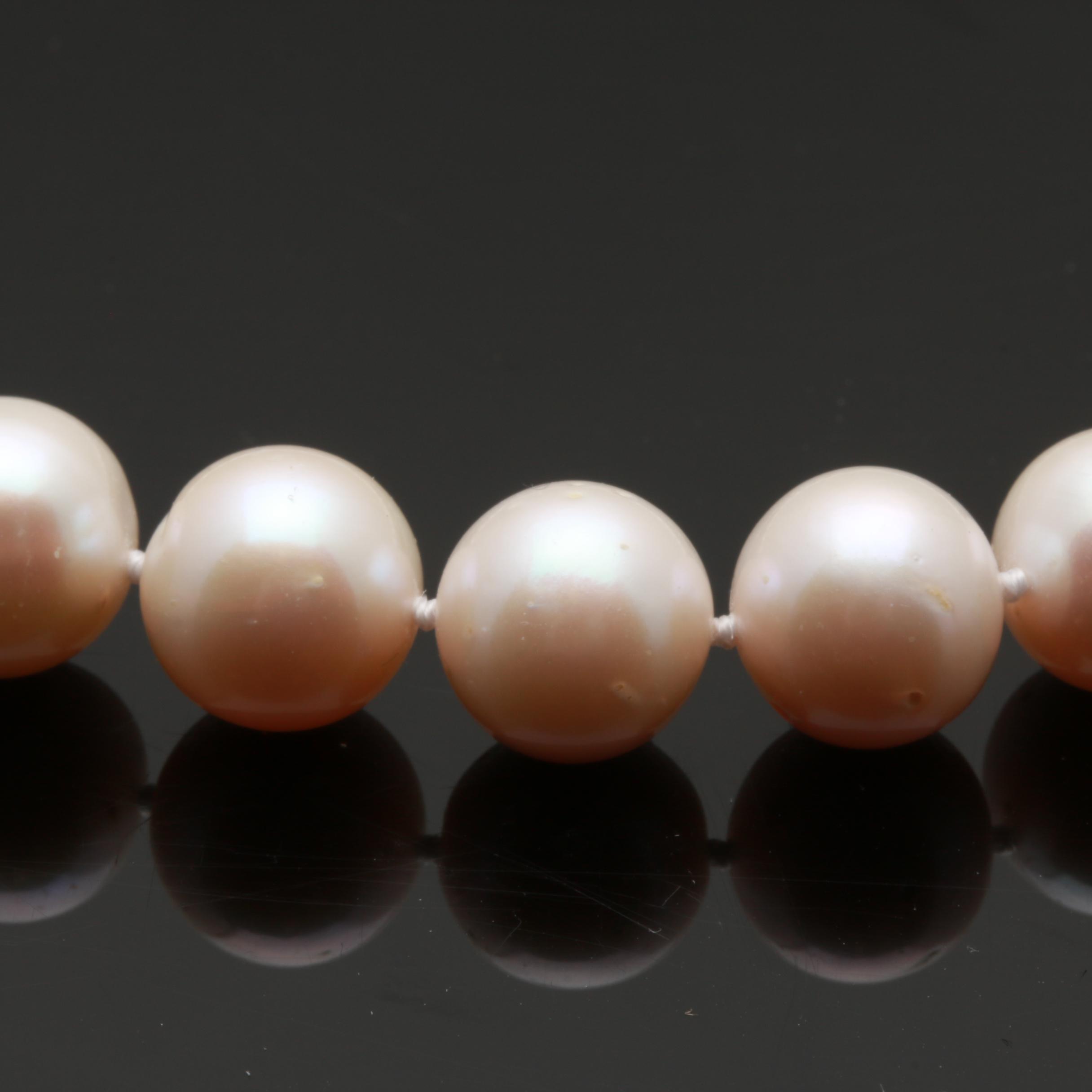 14K Yellow Gold Cultured Pearl Necklace