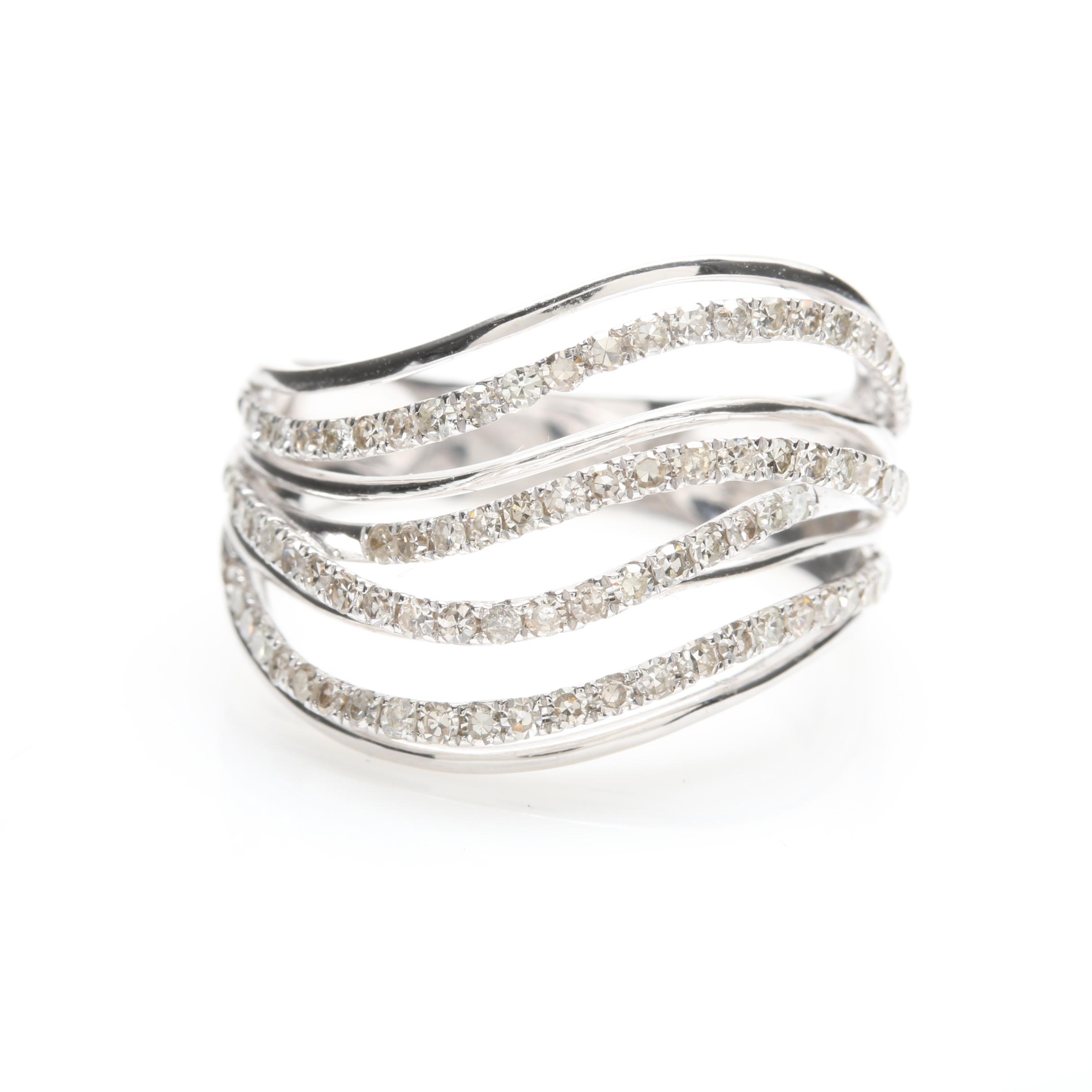 14K White Gold Diamond Ring