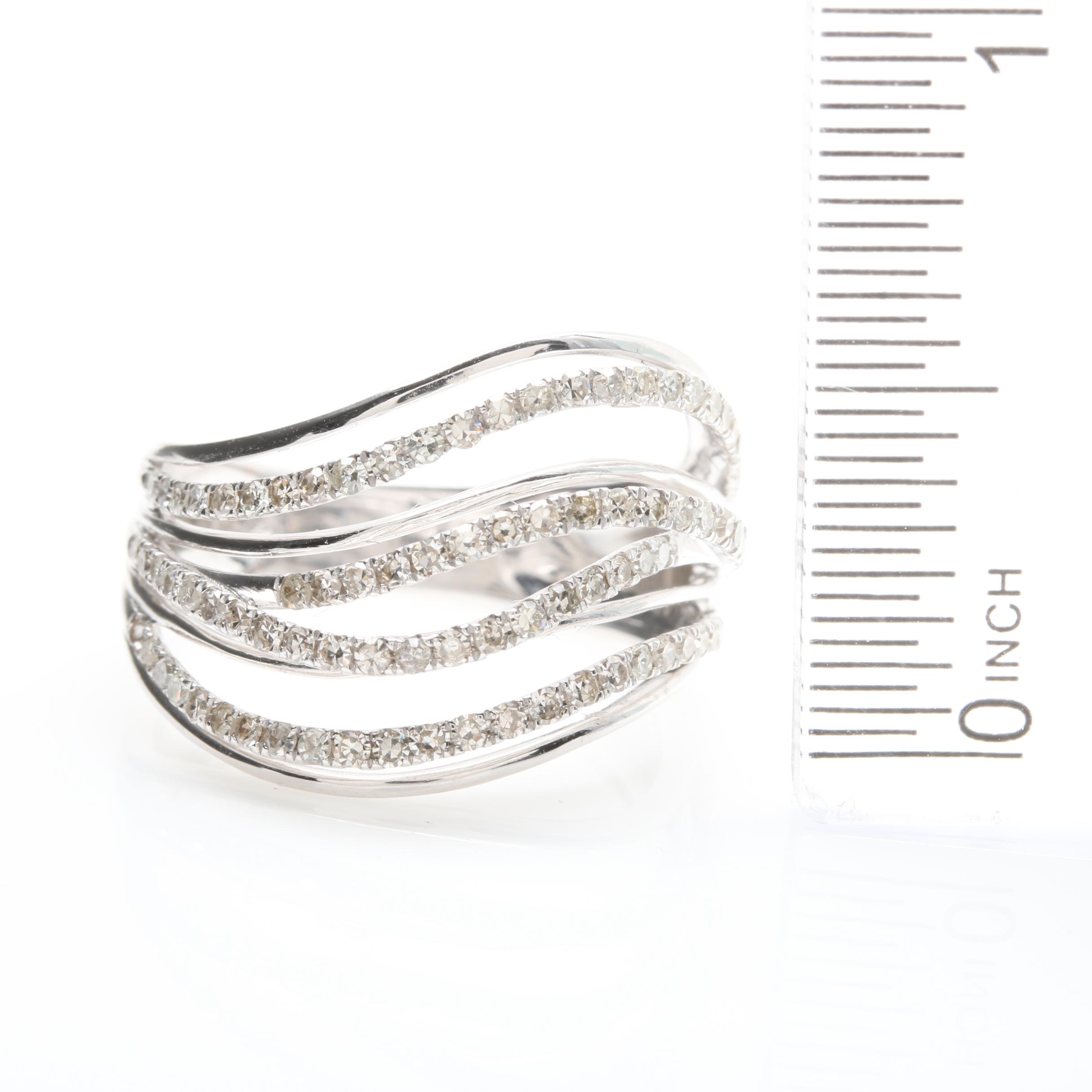 14K White Gold Diamond Ring