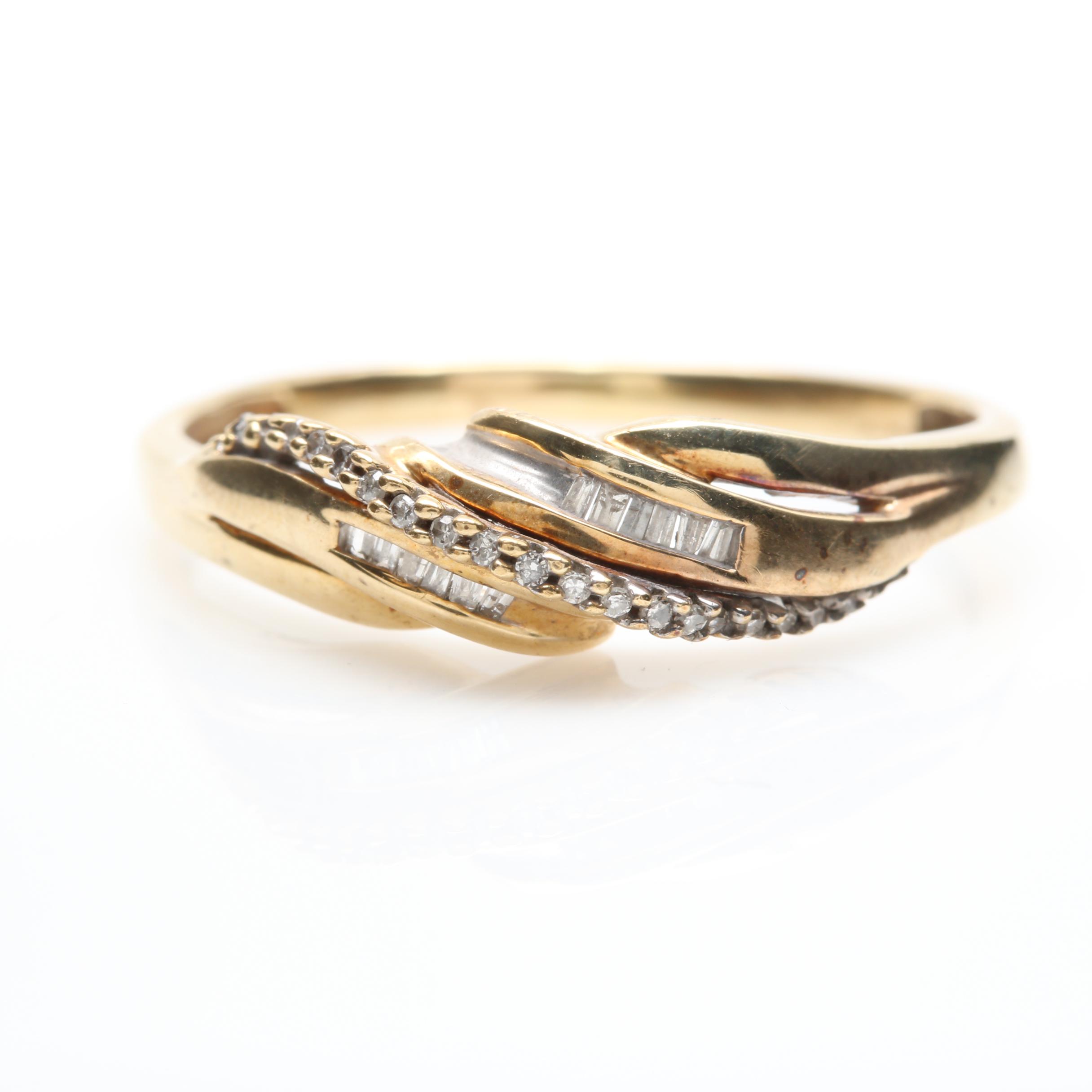 10K Yellow Gold Diamond Ring