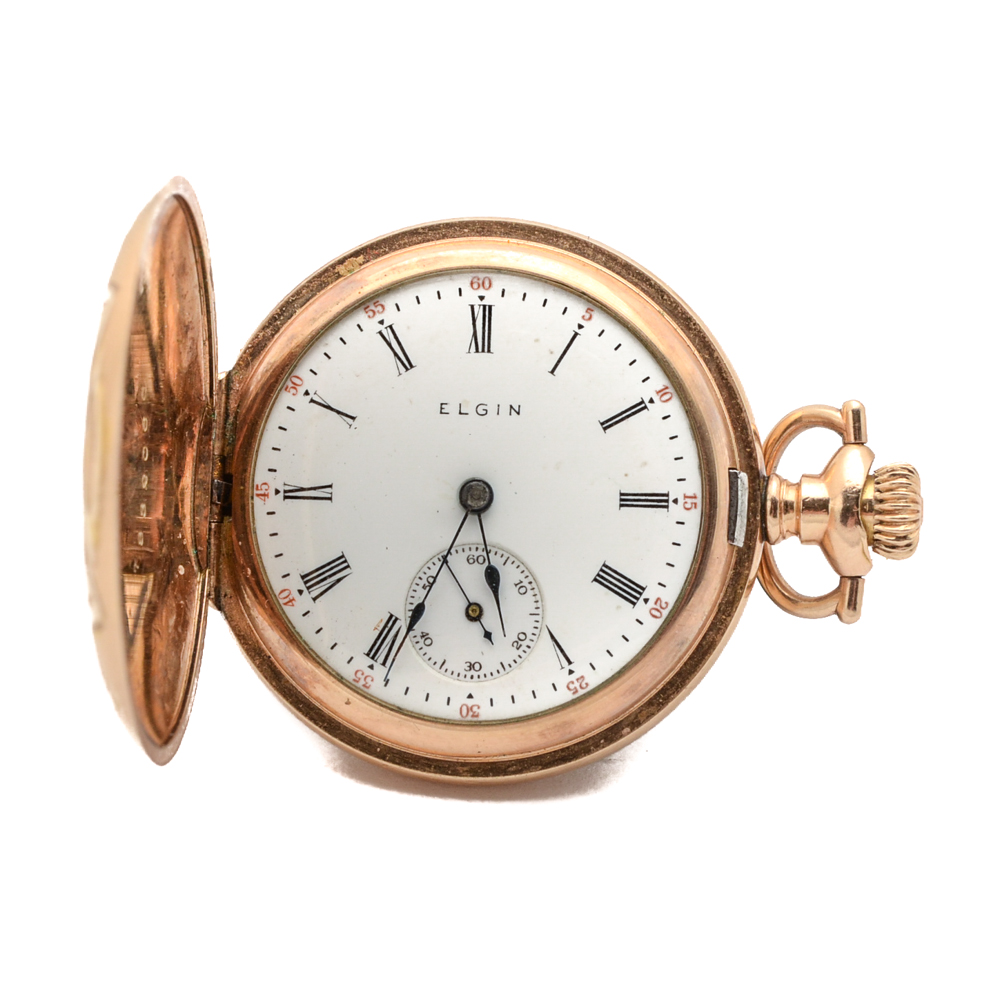 Elgin Gold Filled Hunting Case Pocket Watch
