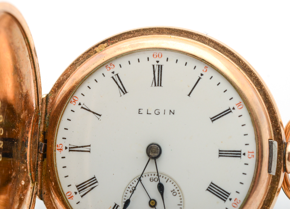Elgin Gold Filled Hunting Case Pocket Watch
