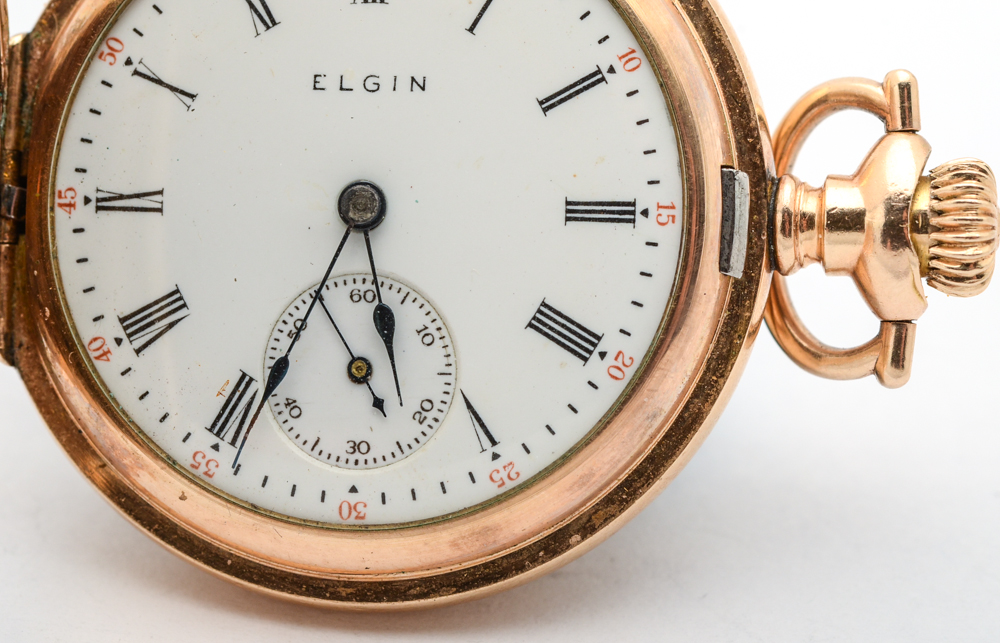 Elgin Gold Filled Hunting Case Pocket Watch