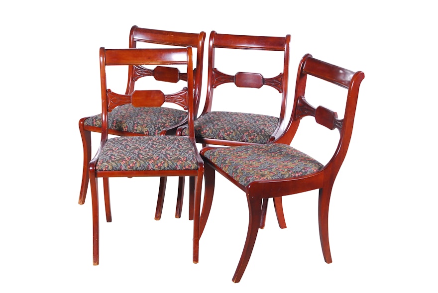 Set of Vintage Duncan Phyfe Style Dining Chairs by Drexel