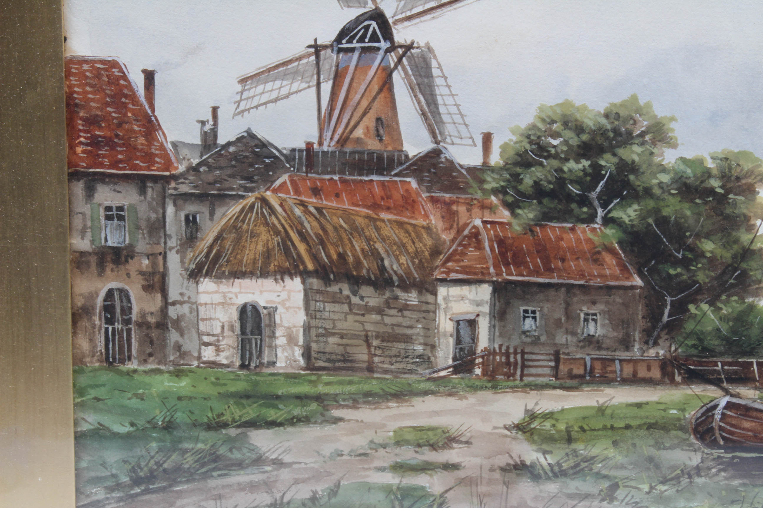 Jan van Couver Watercolor Painting of Dutch Seascape