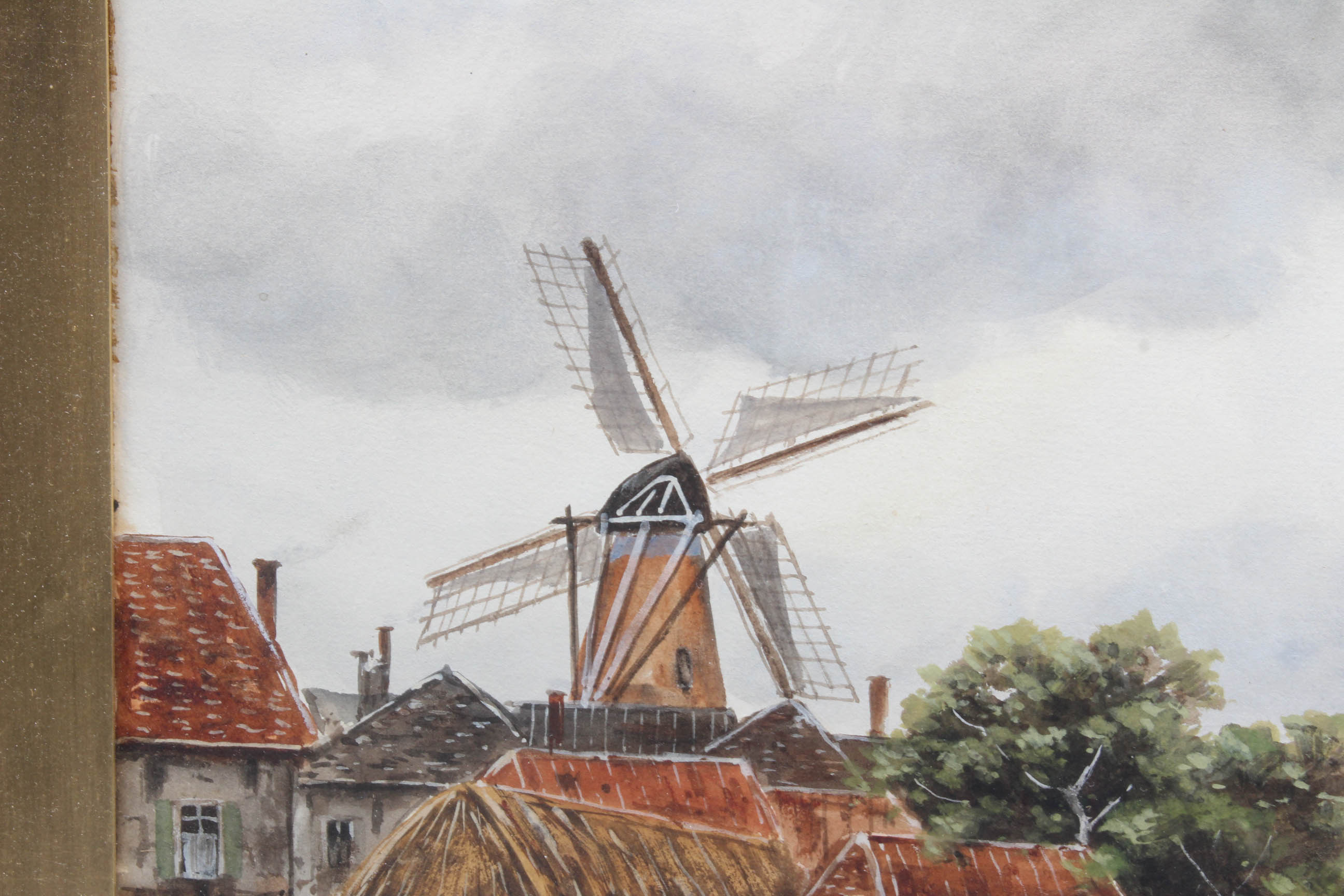 Jan van Couver Watercolor Painting of Dutch Seascape