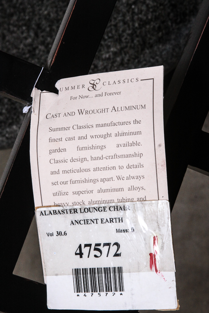 Summer Classics Contemporary Patio Chairs, Side Table and Umbrella