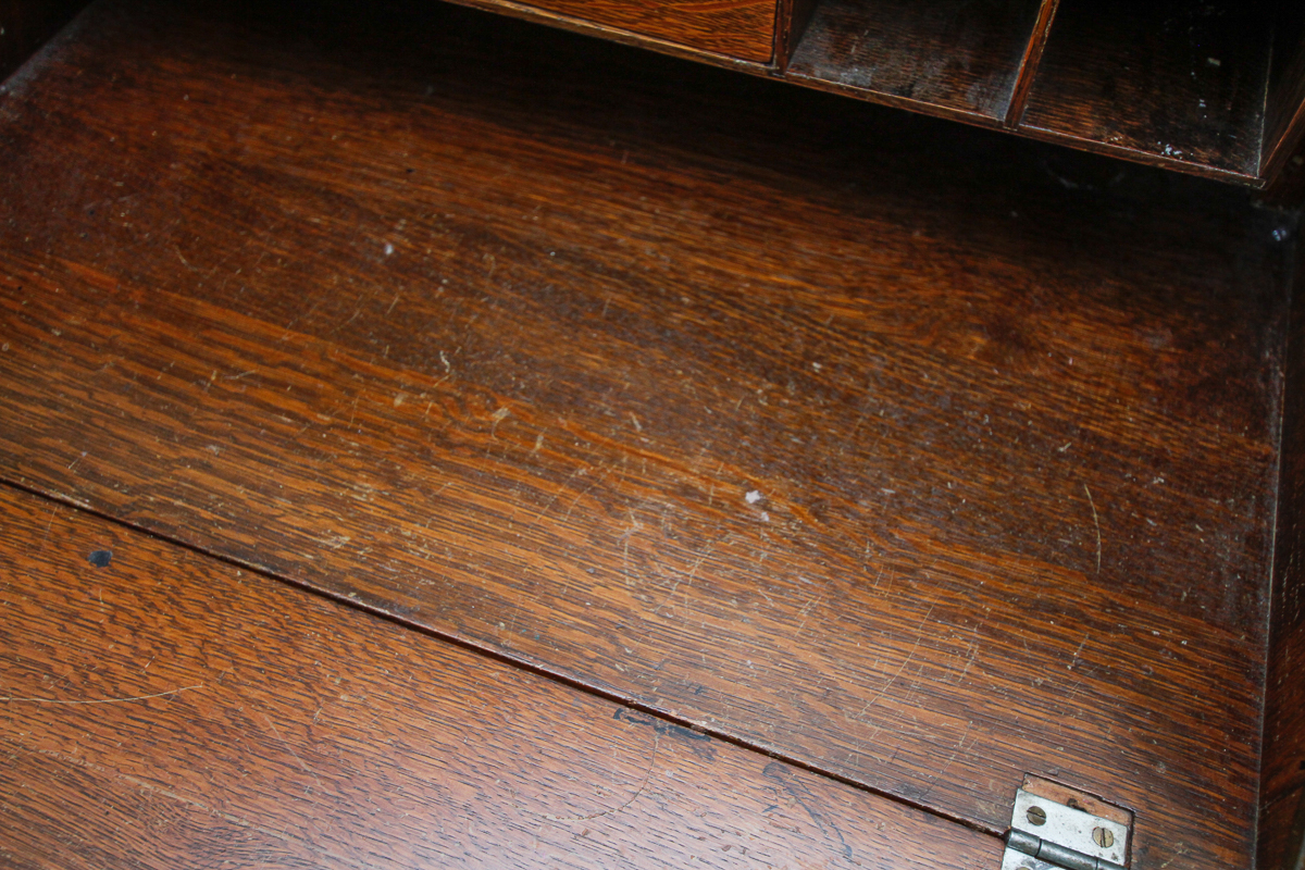 Vintage Empire Style Oak Secretary Desk