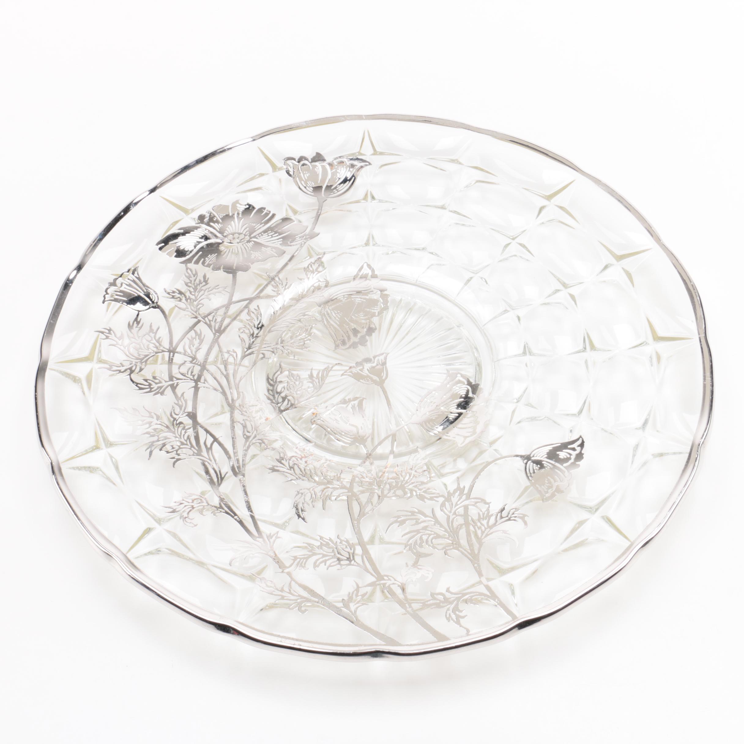 Silver Gilt Glass Platter