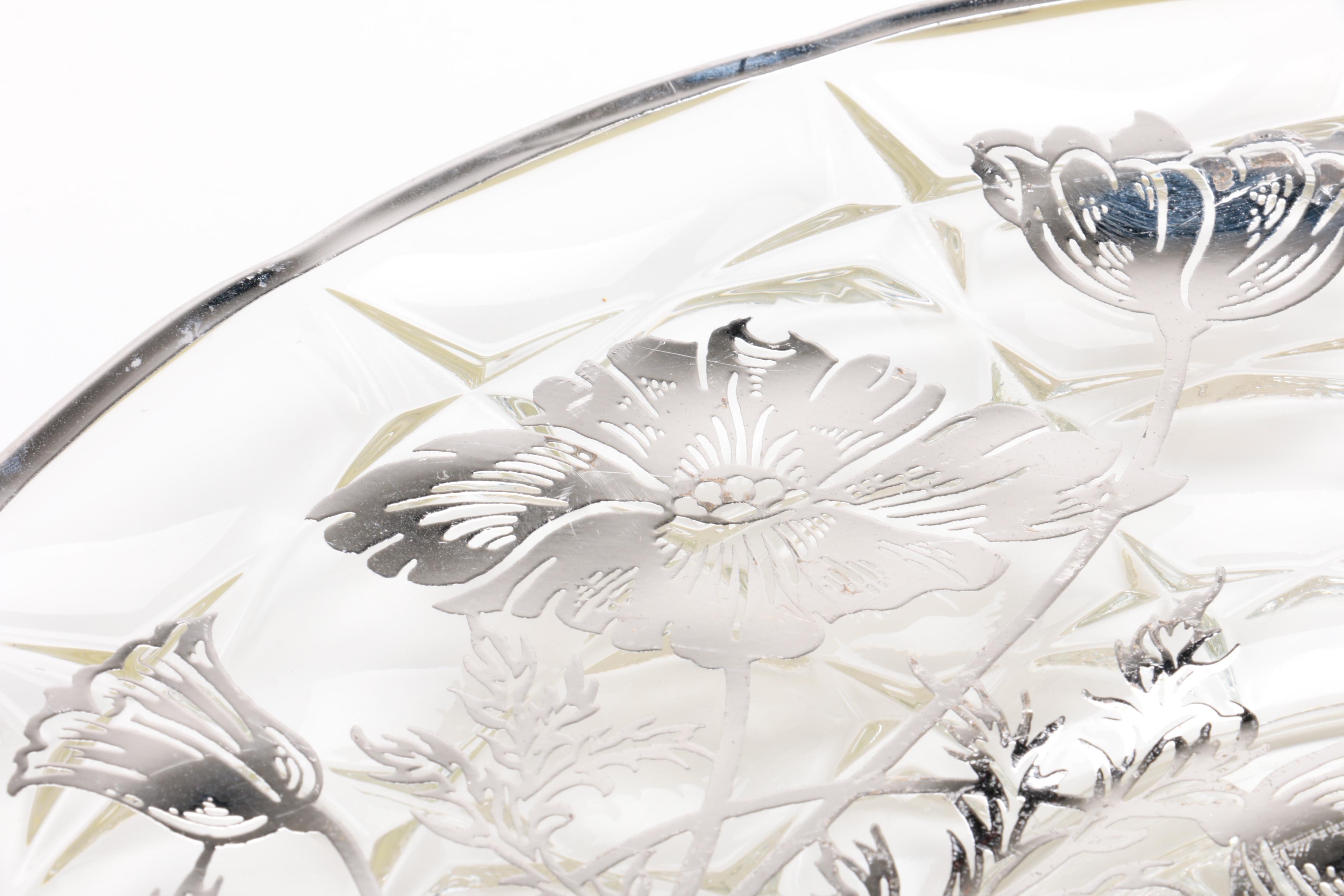Silver Gilt Glass Platter
