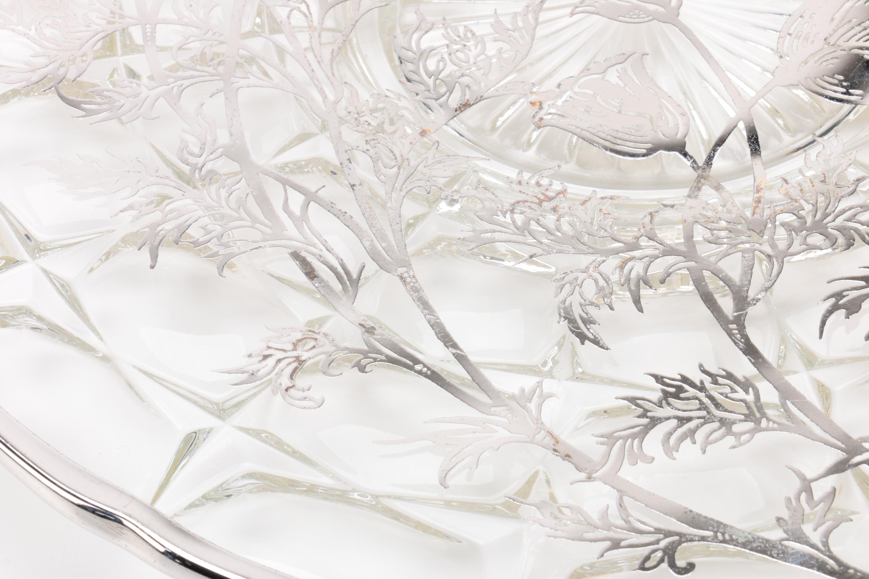 Silver Gilt Glass Platter
