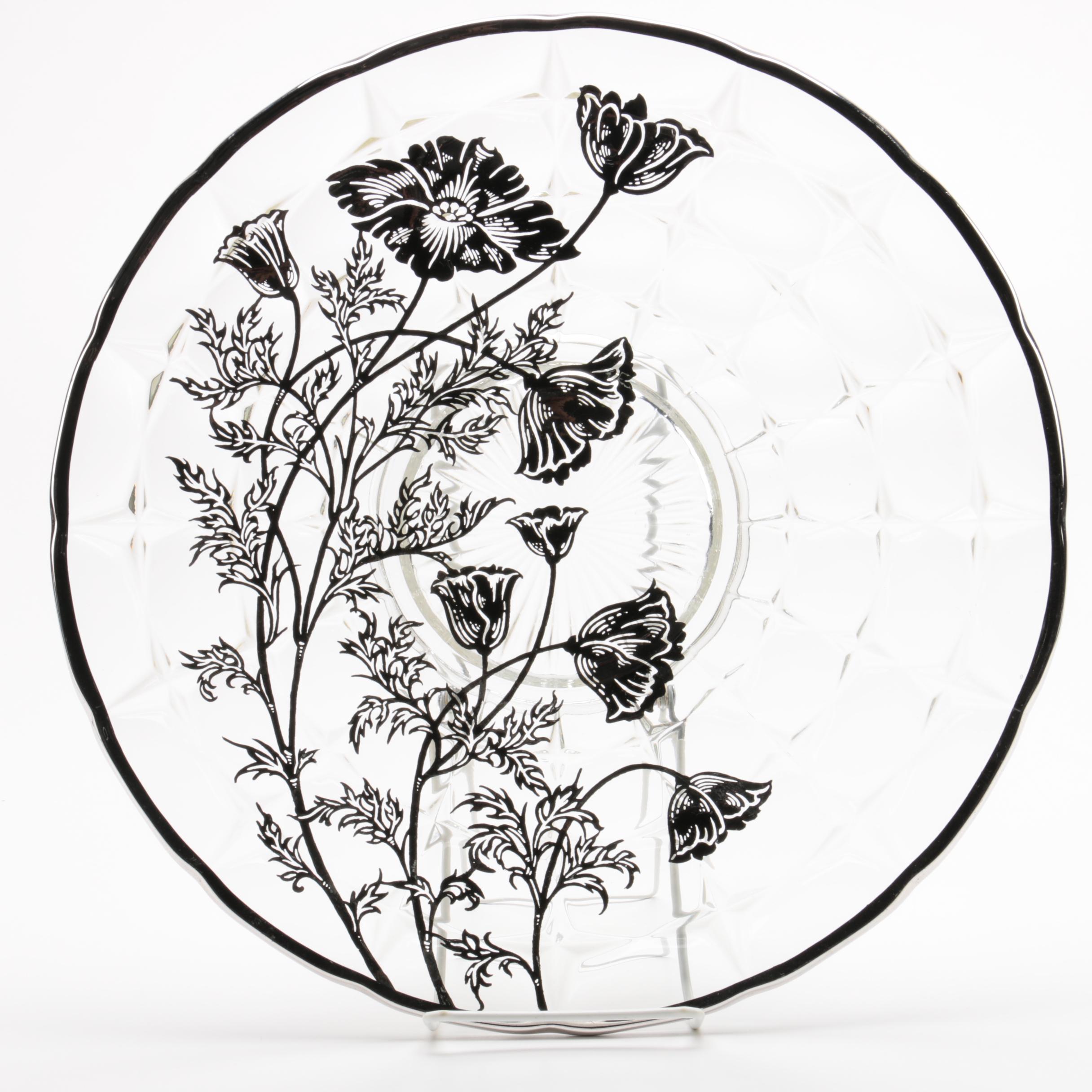 Silver Gilt Glass Platter