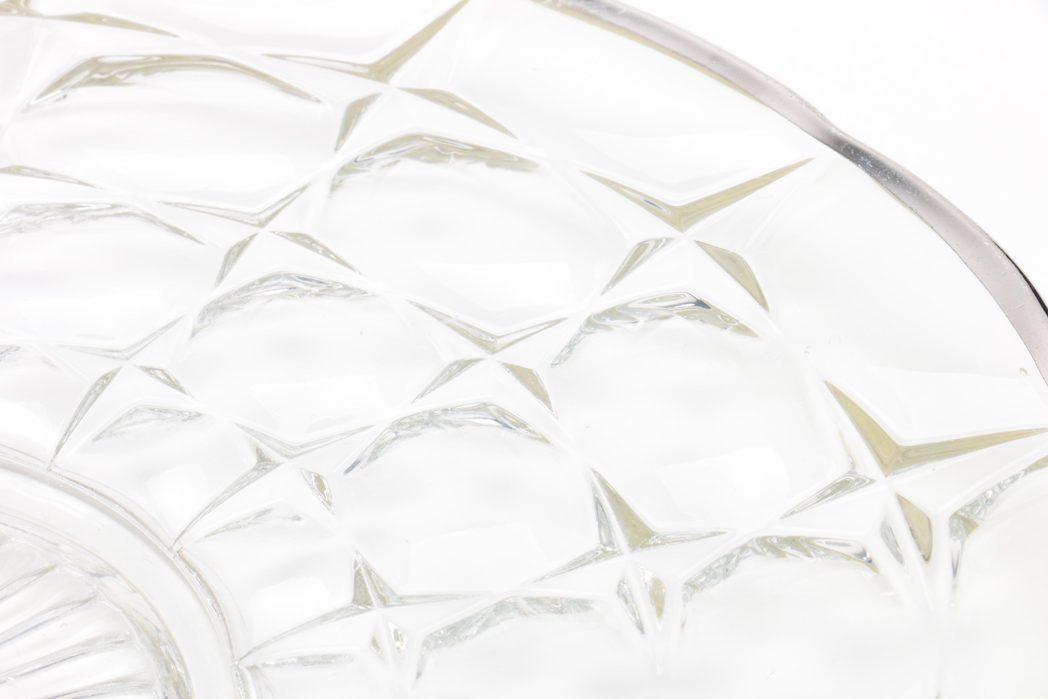 Silver Gilt Glass Platter