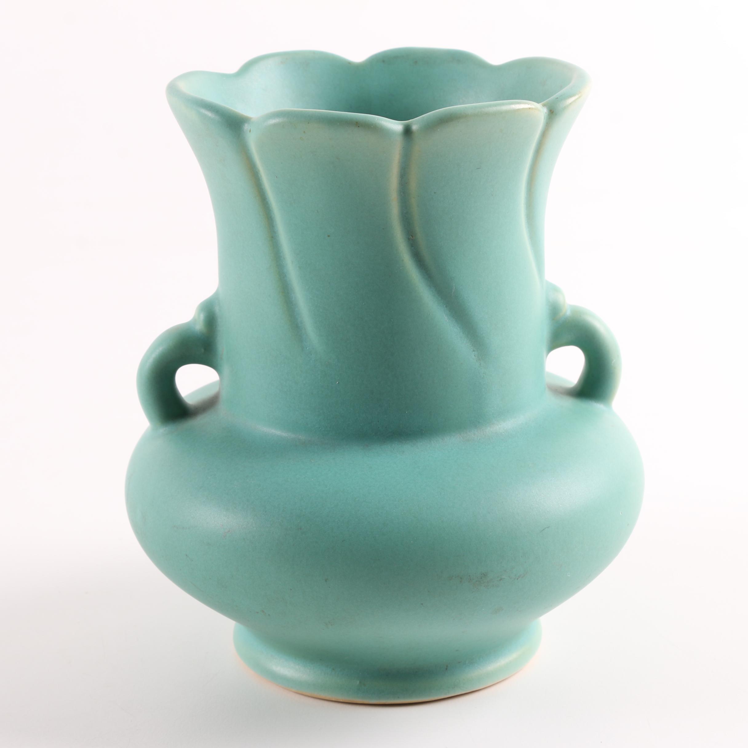 1930s Weller Pottery "Dorland" and "Velva"  Vases