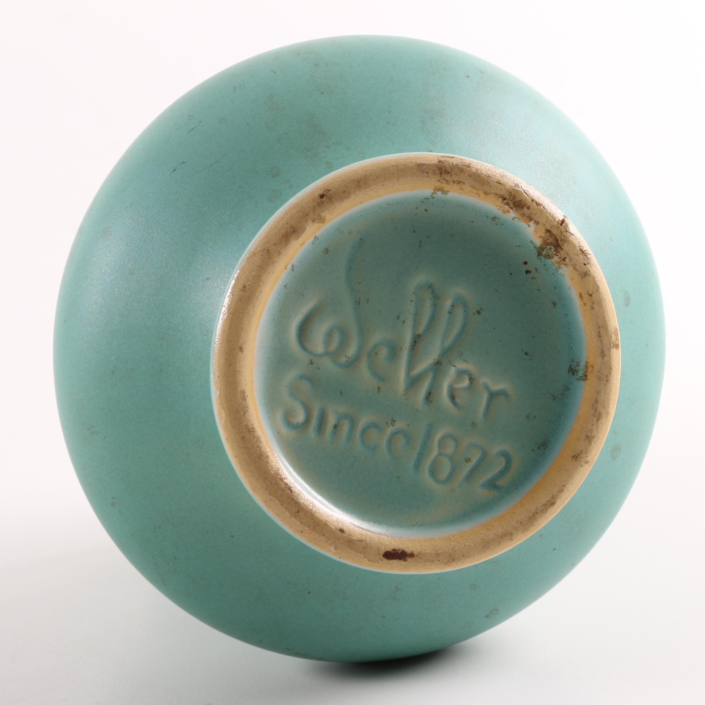 1930s Weller Pottery "Dorland" and "Velva"  Vases