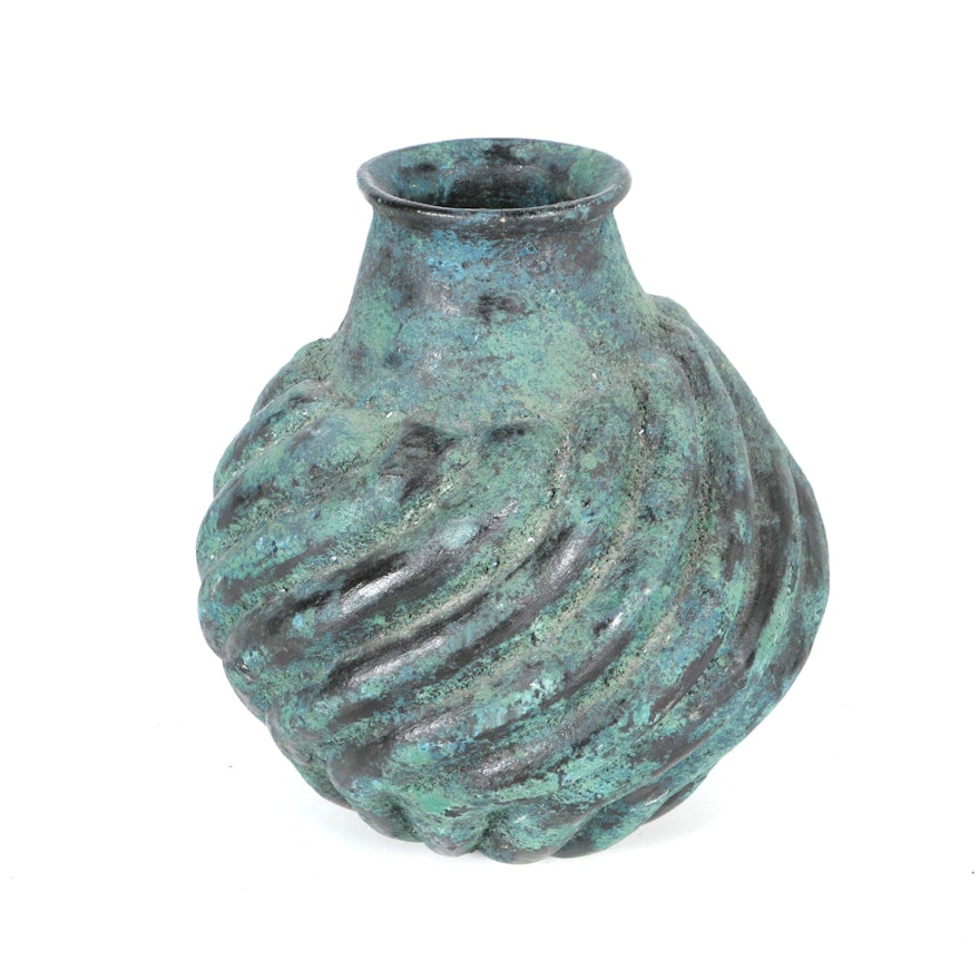 Mid-Century Hand Thrown Stoneware Vase