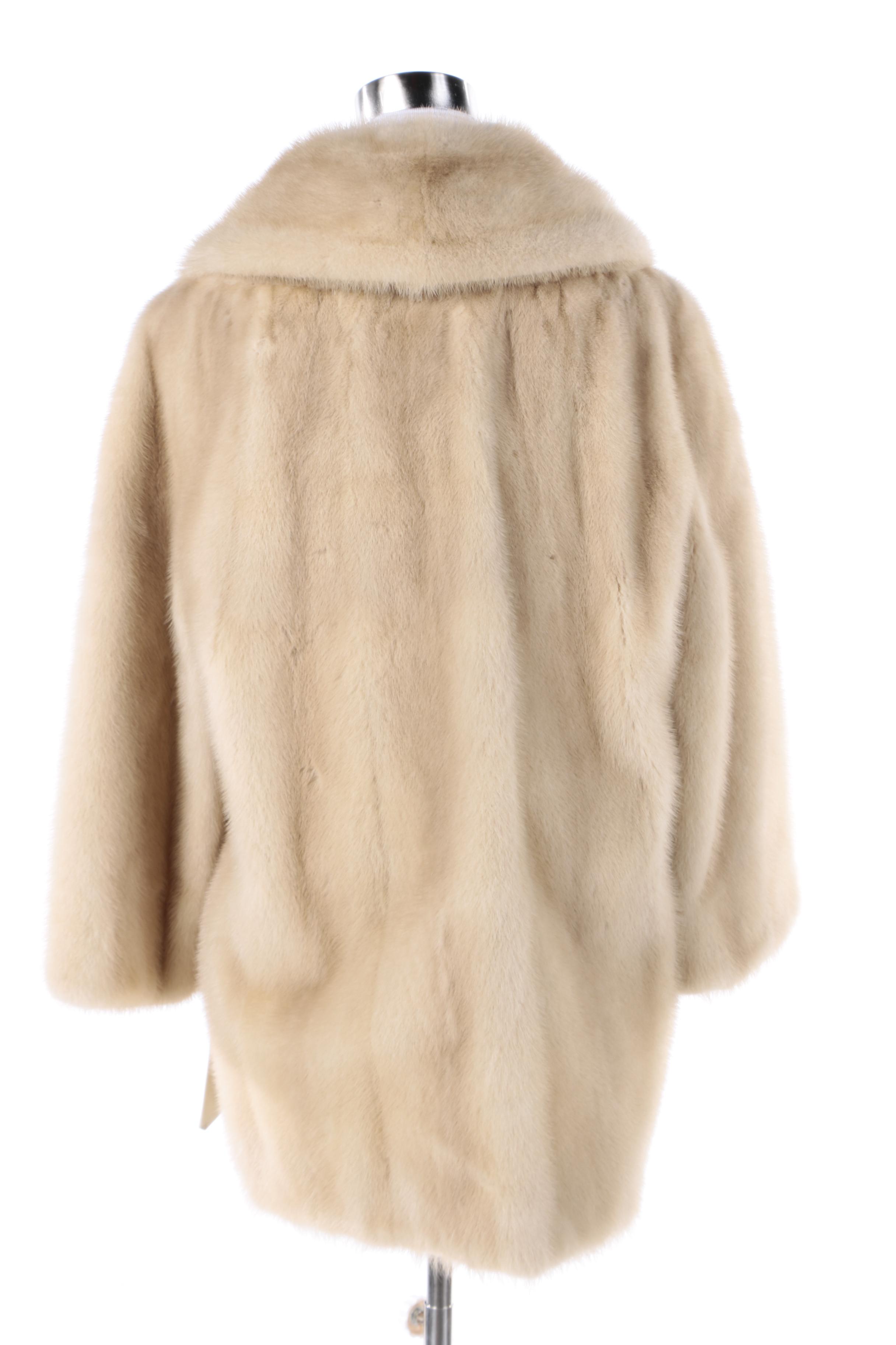 Women's Vintage Perlstein Fur Co. Blonde Mink Fur Coat