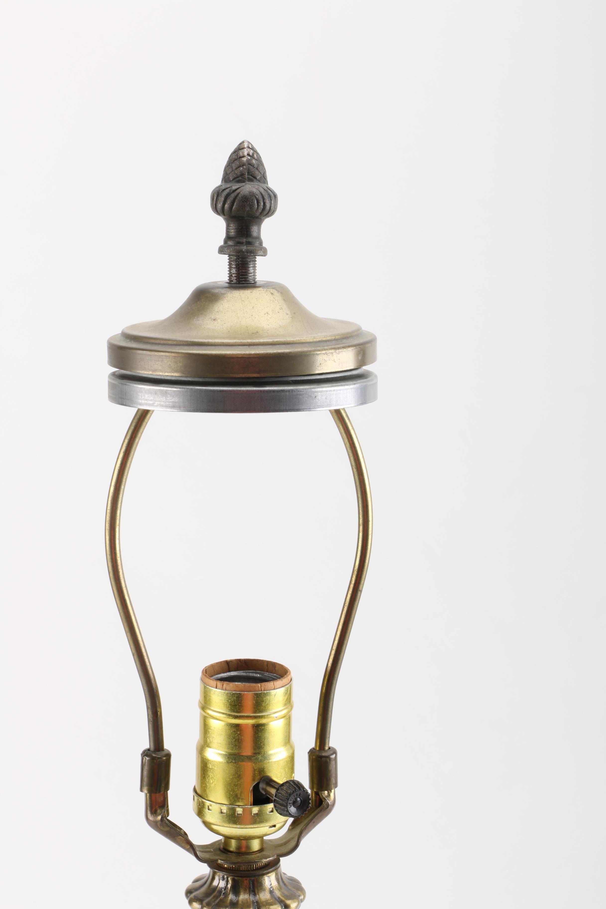 Vintage Slag Glass Table Lamp