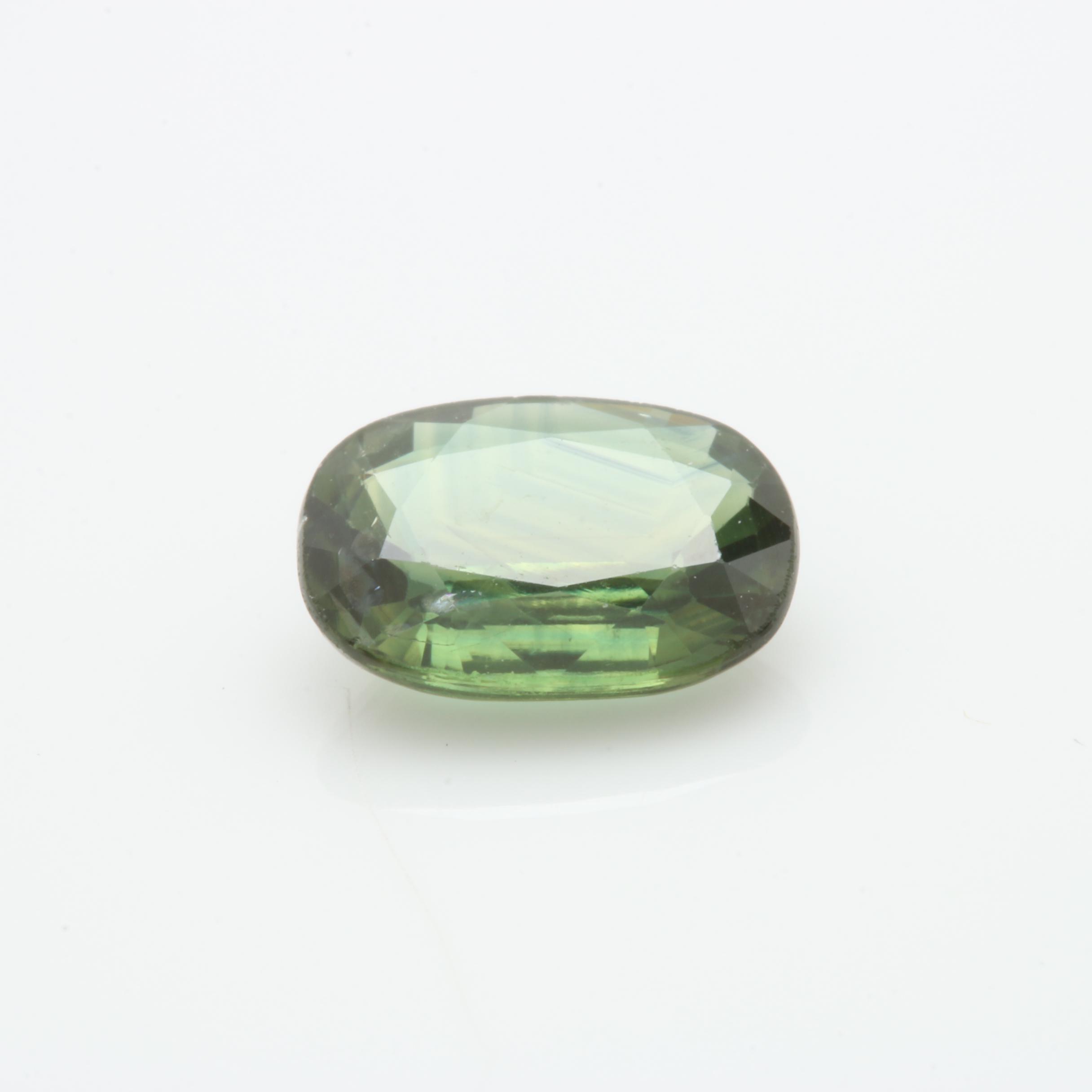 Loose 1.35 CT and 1.40 CT Natural Green Sapphires