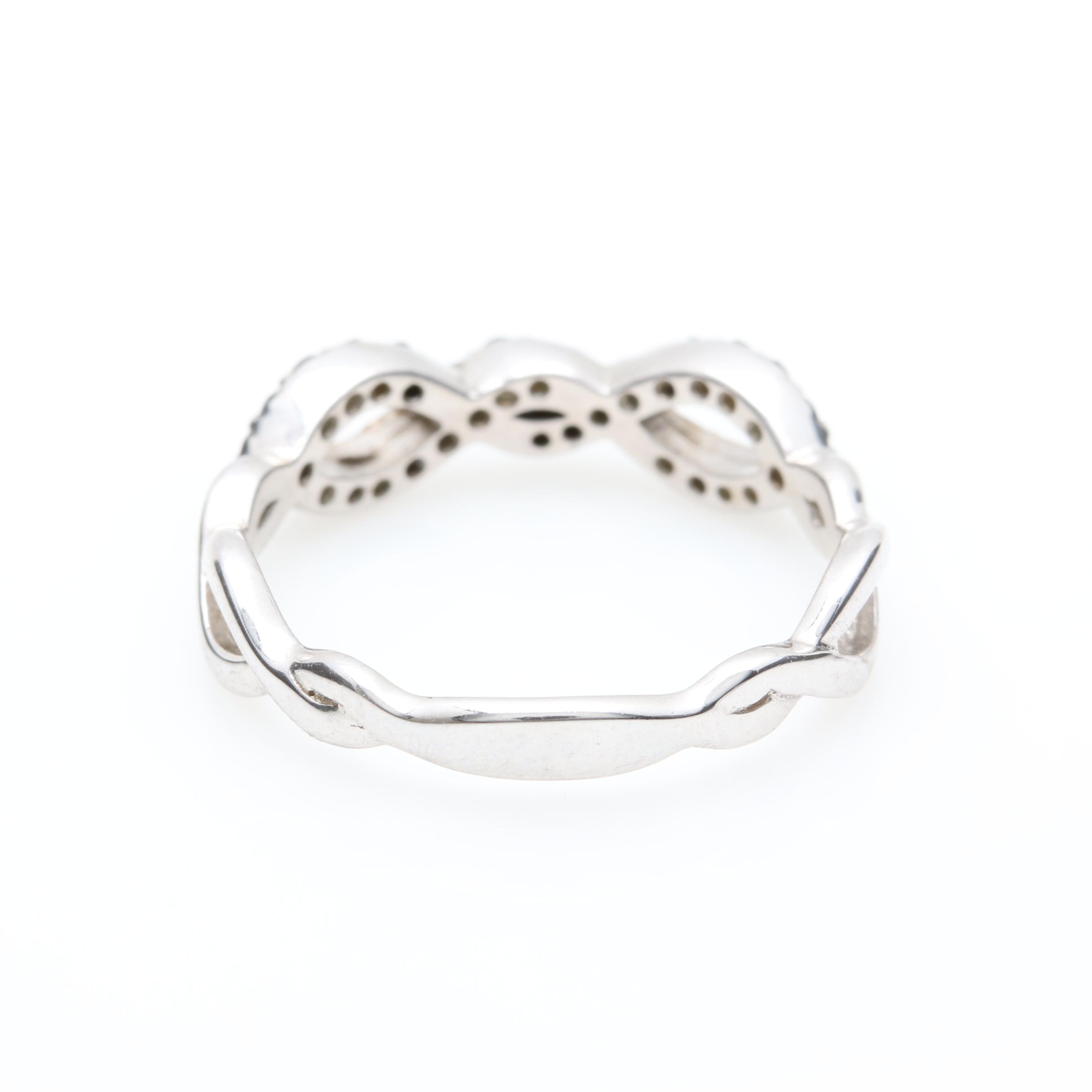 Sterling Silver Black Diamond Ring