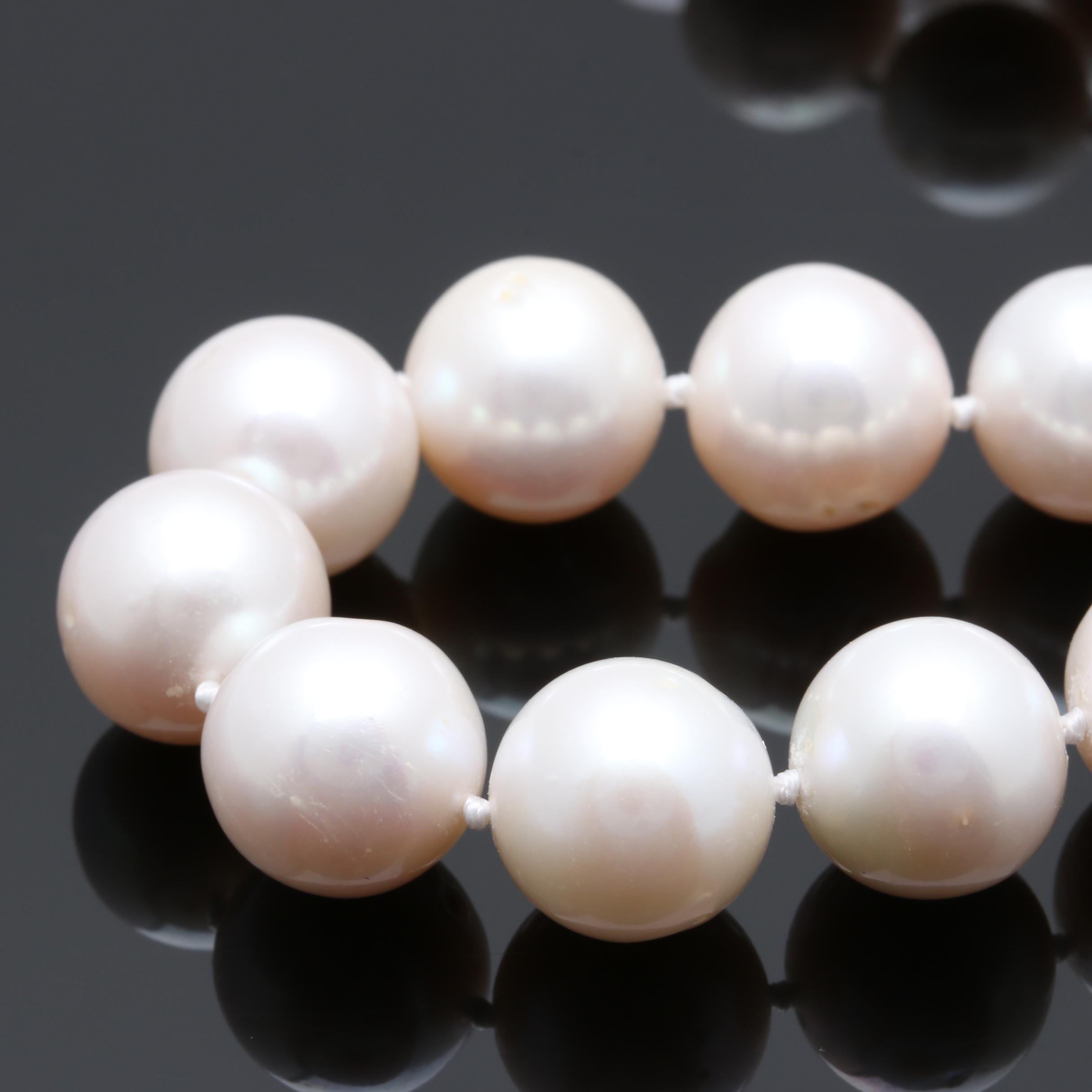 14K Yellow Gold Cultured Pearl Necklace