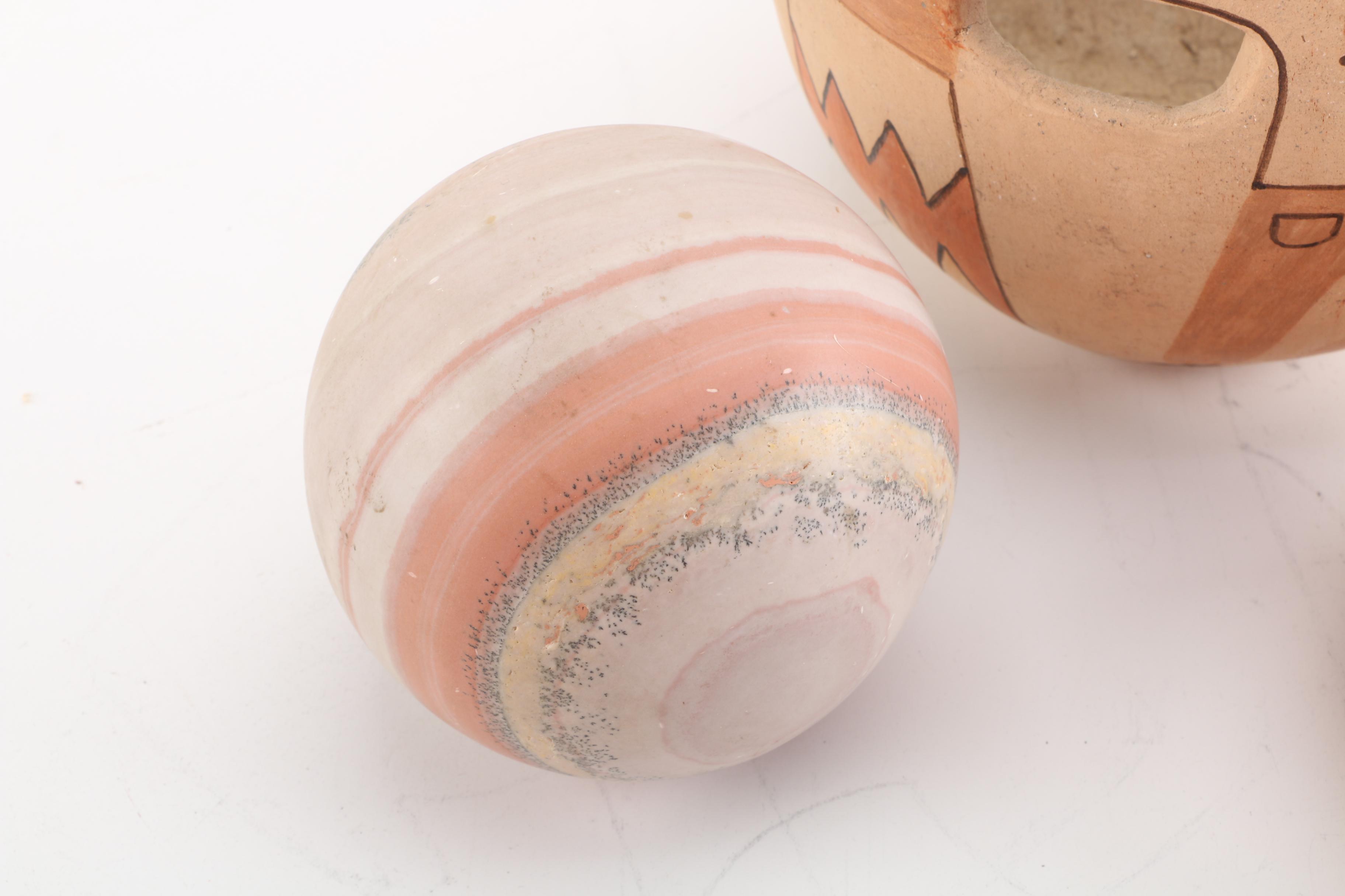 Ute Tribe "Fish" Pottery Vase with other Native American Inspired Decor